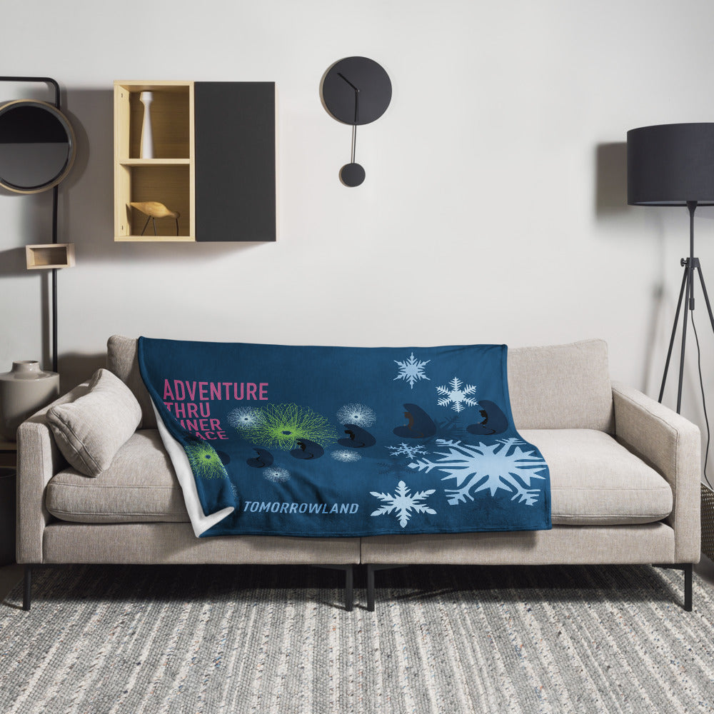 ADVENTURE THRU INNER SPACE poster Throw Blanket