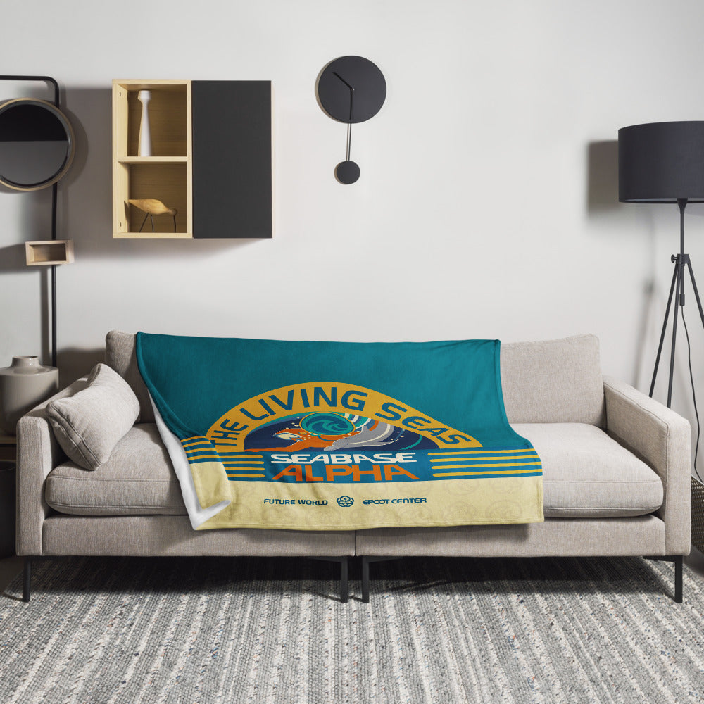THE LIVING SEAS seabase alpha Throw Blanket