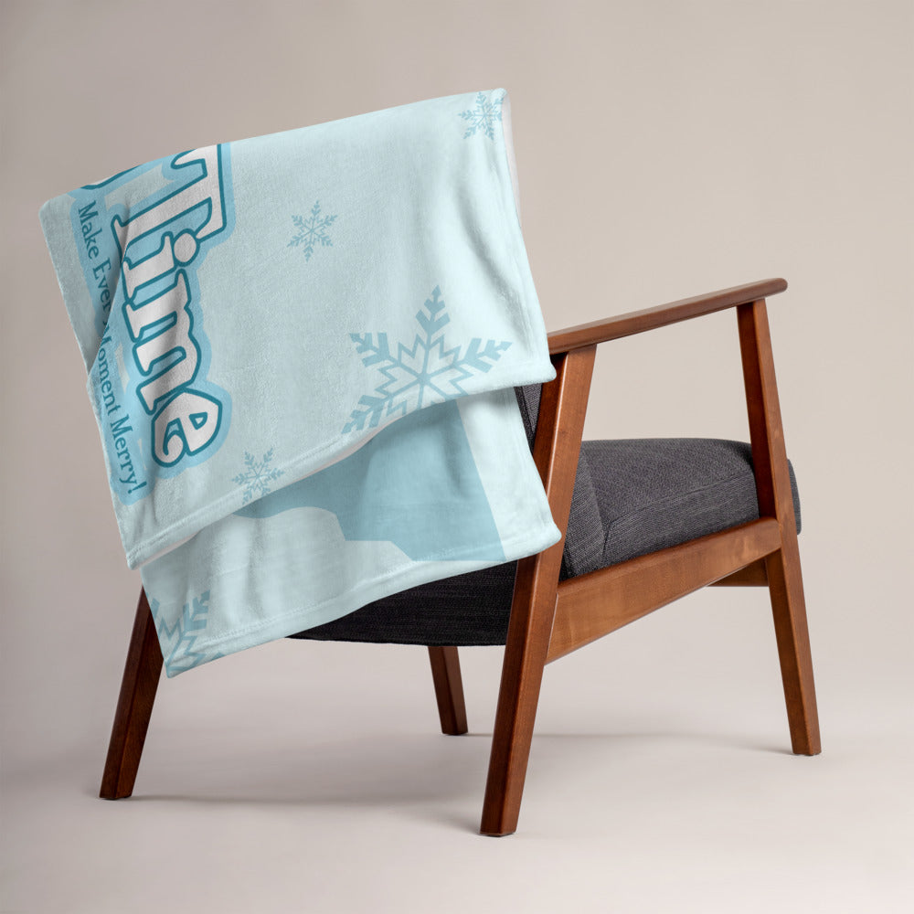 DL HOLIDAY TIME future house Throw Blanket