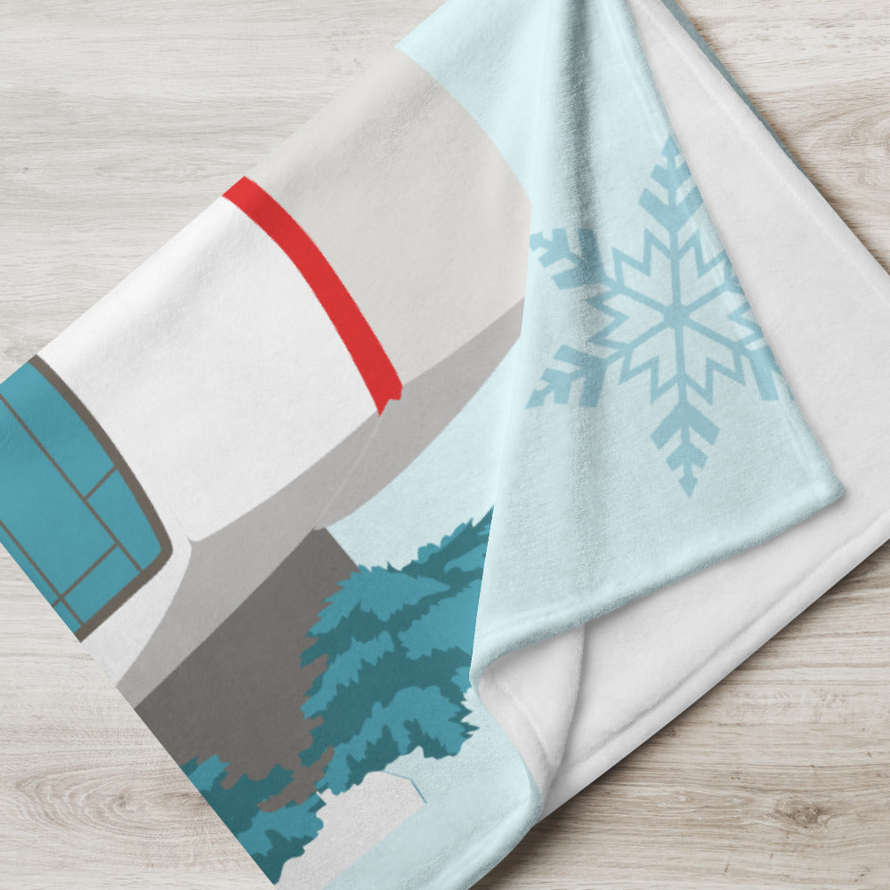 DL HOLIDAY TIME future house Throw Blanket