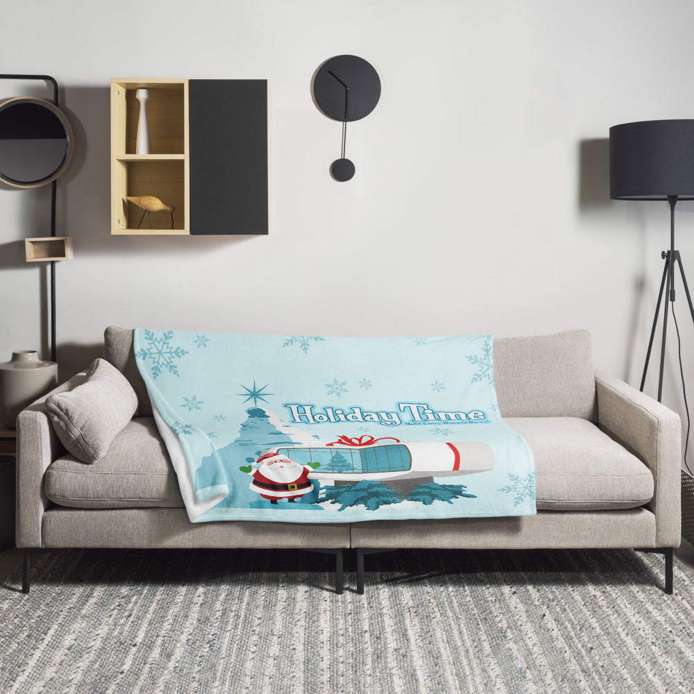 DL HOLIDAY TIME future house Throw Blanket