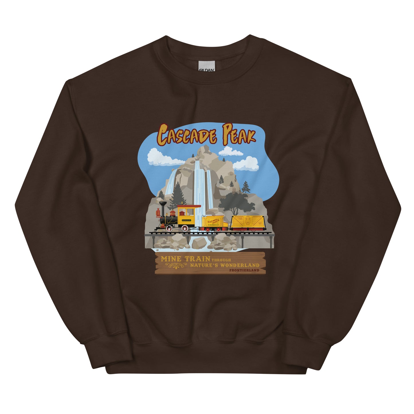 MINE TRAIN THROUGH NATURE'S WONDERLAND cascade peak Sweatshirt