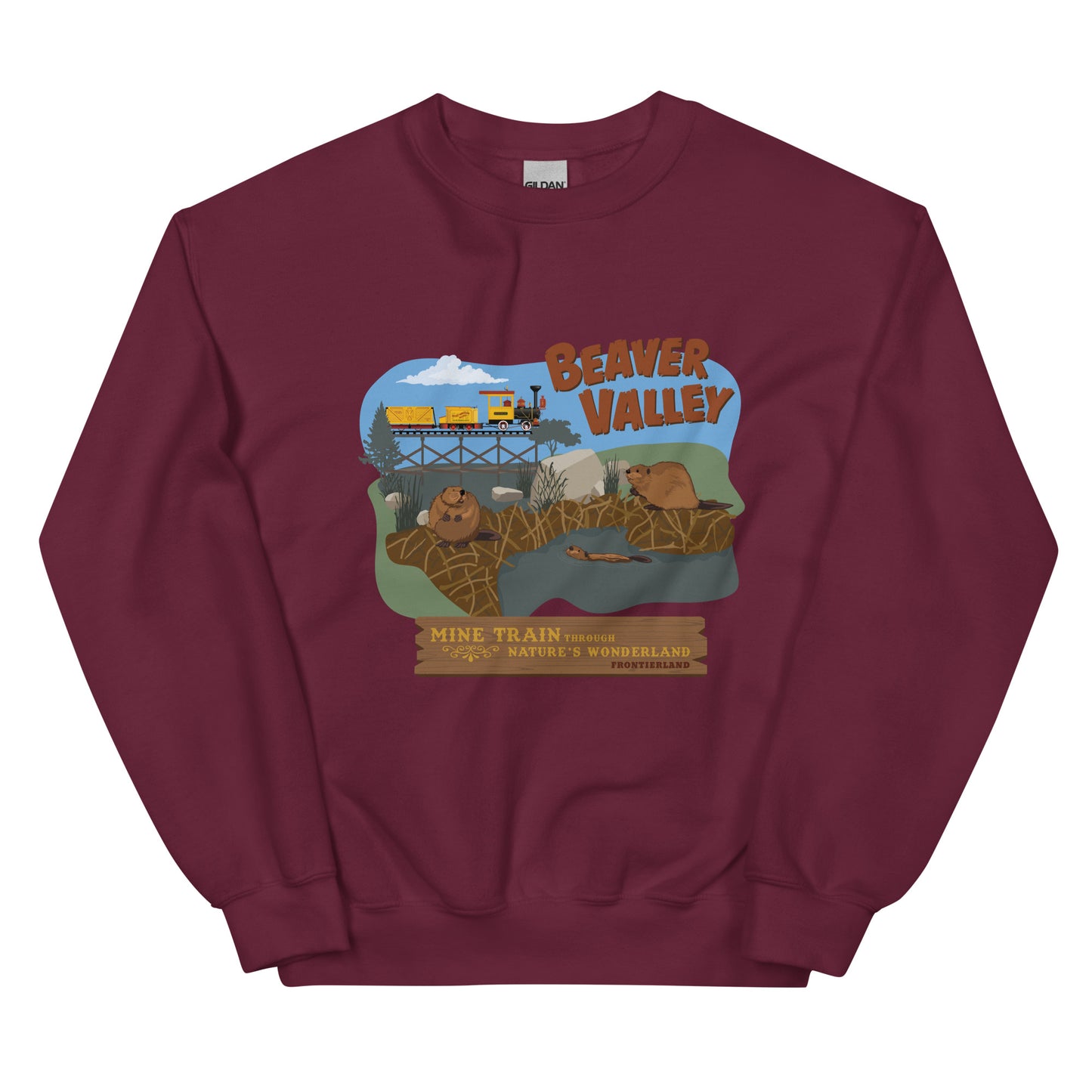 MINE TRAIN THROUGH NATURE'S WONDERLAND beaver valley Sweatshirt