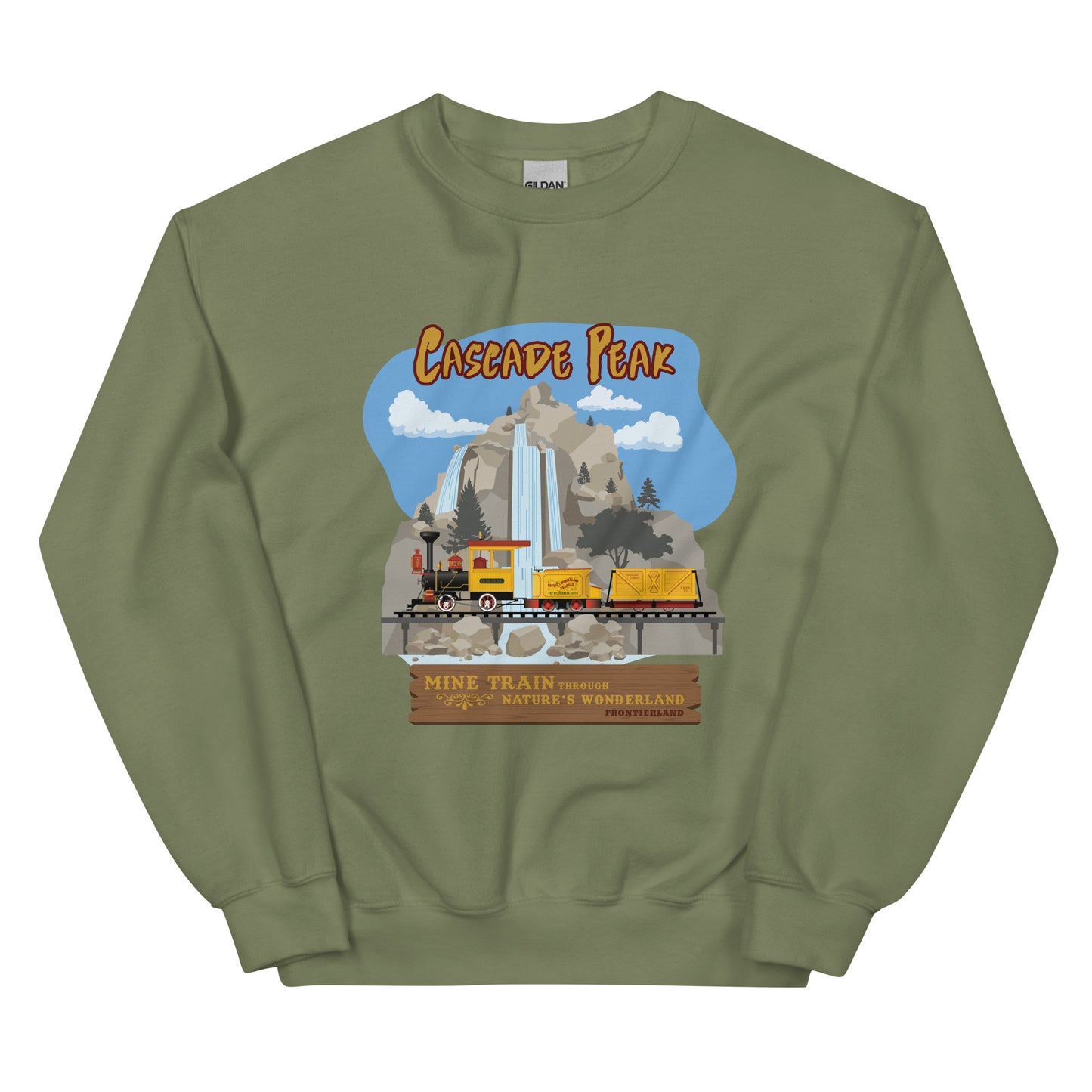 MINE TRAIN THROUGH NATURE'S WONDERLAND cascade peak Sweatshirt
