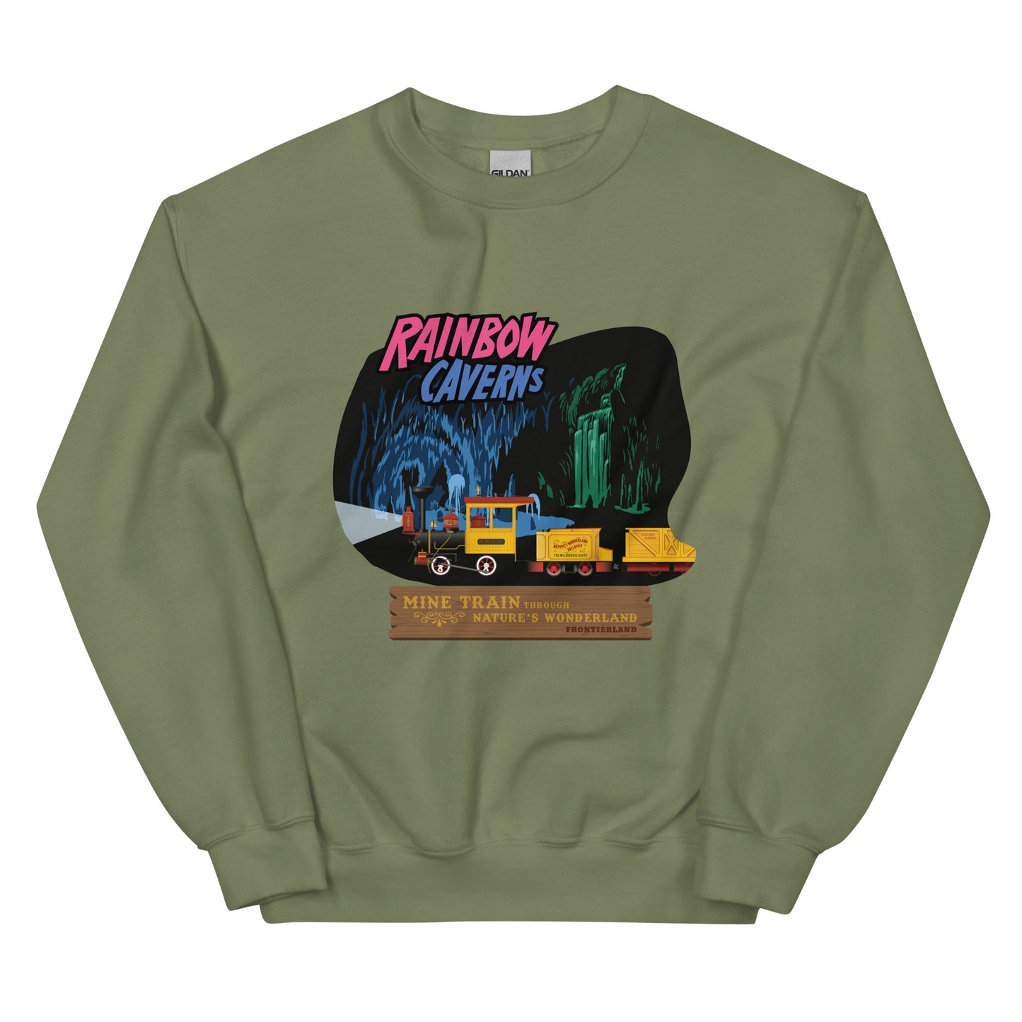 MINE TRAIN THROUGH NATURE'S WONDERLAND rainbow caverns Sweatshirt