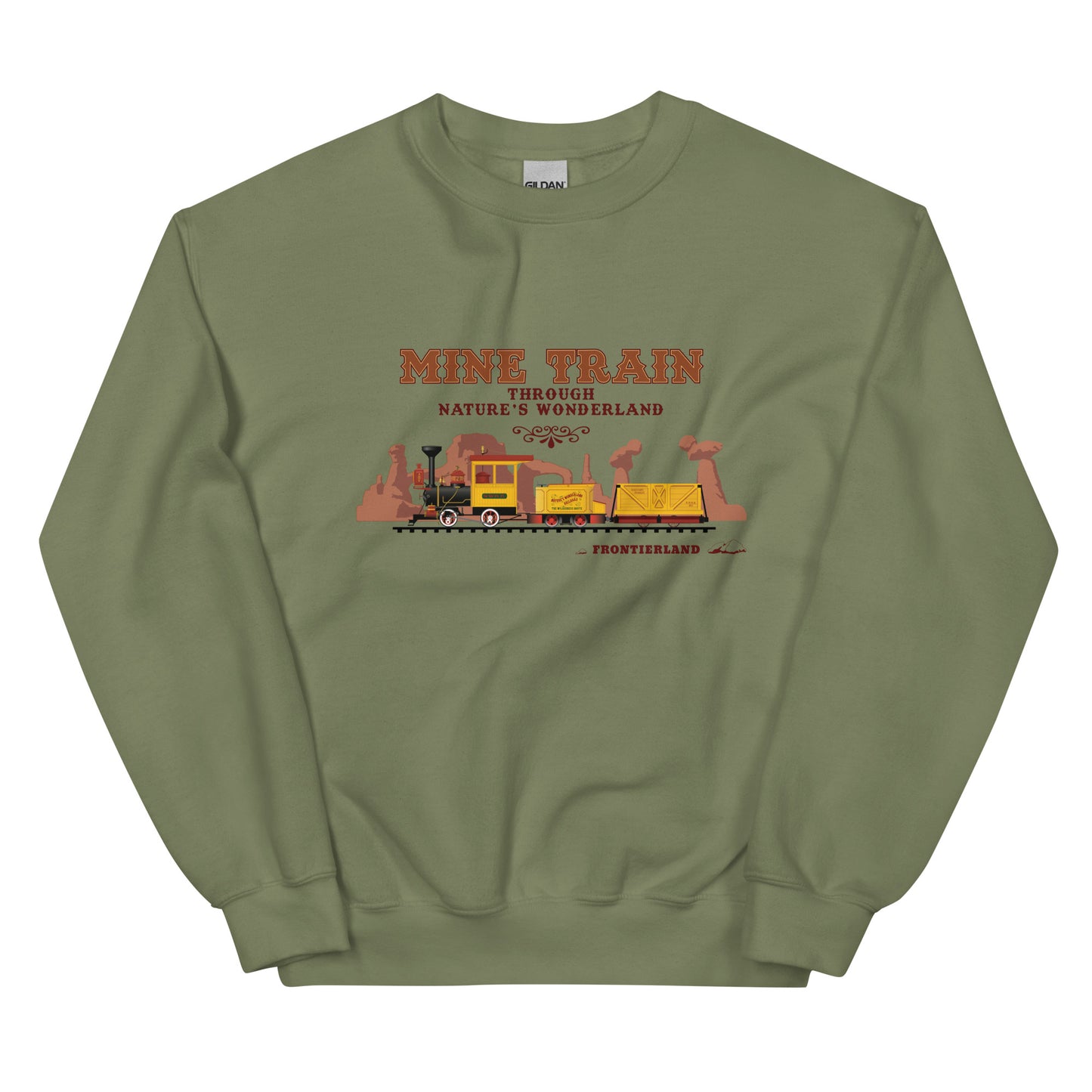 MINE TRAIN THROUGH NATURE'S WONDERLAND title train Sweatshirt