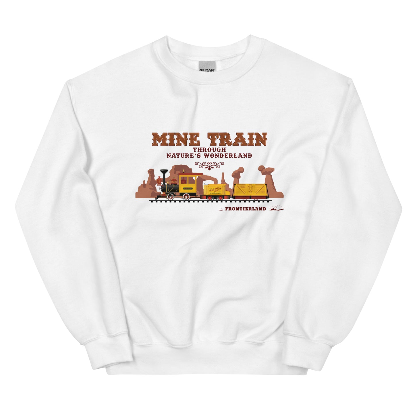 MINE TRAIN THROUGH NATURE'S WONDERLAND title train Sweatshirt