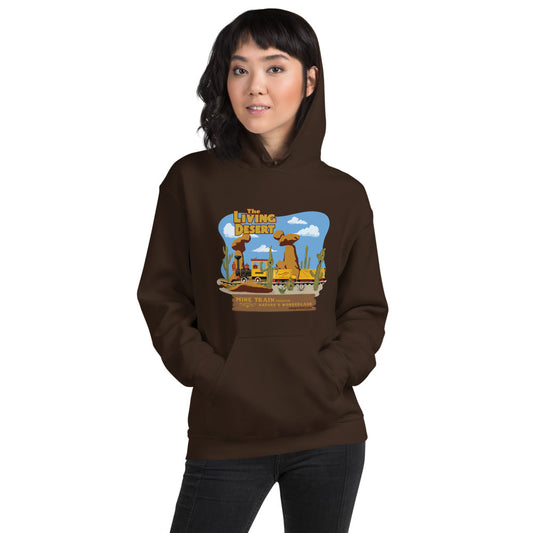 MINE TRAIN THROUGH NATURE'S WONDERLAND living desert Hoodie