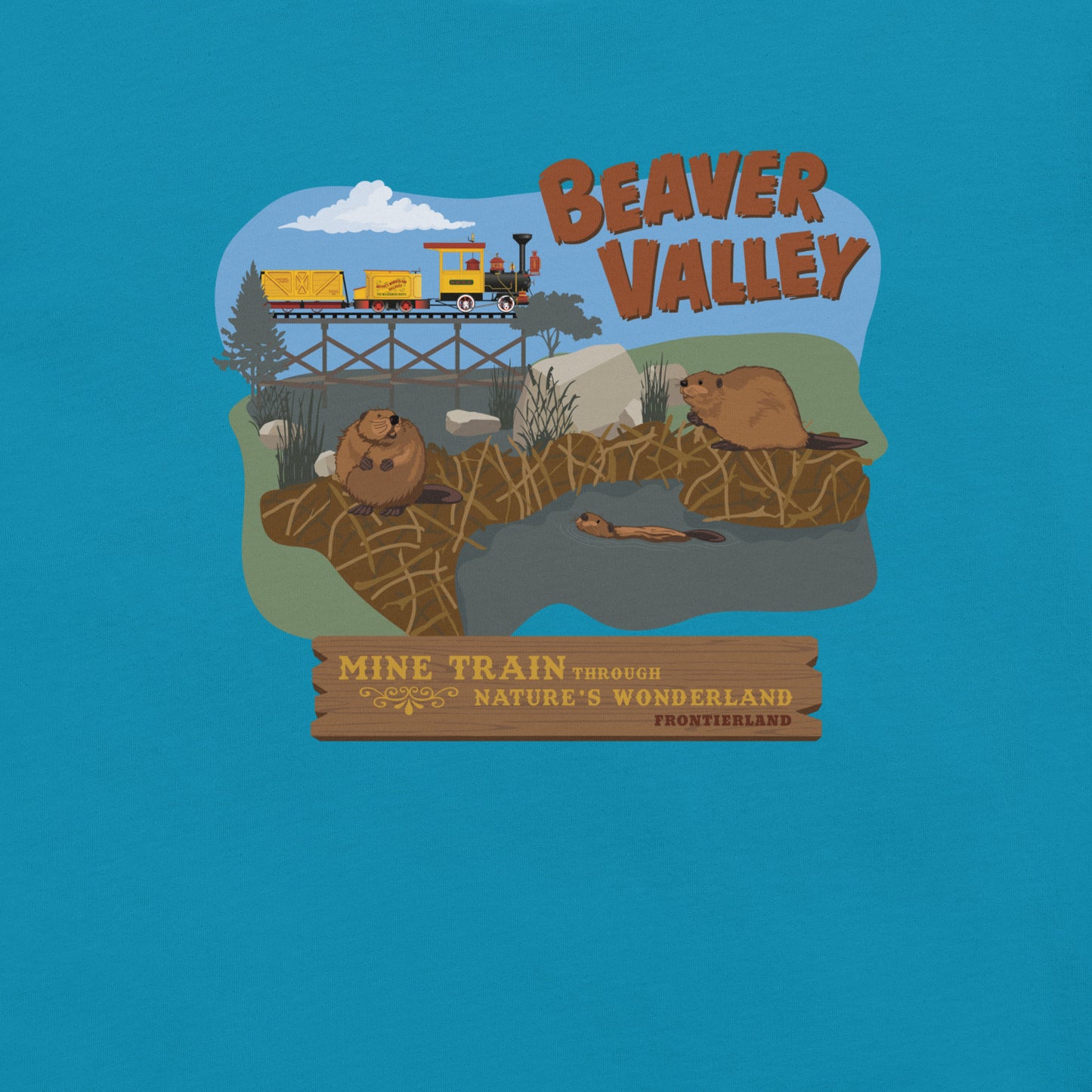 MINE TRAIN THROUGH NATURE'S WONDERLAND beaver valley T-Shirt