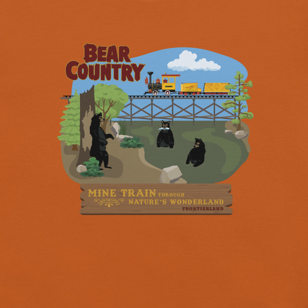 MINE TRAIN THROUGH NATURE'S WONDERLAND bear country T-Shirt