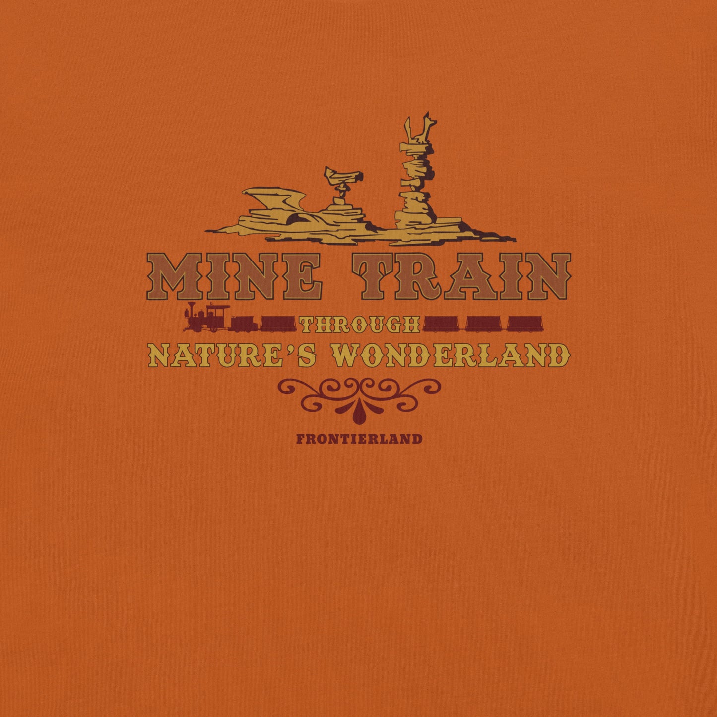 MINE TRAIN THROUGH NATURE'S WONDERLAND title T-Shirt