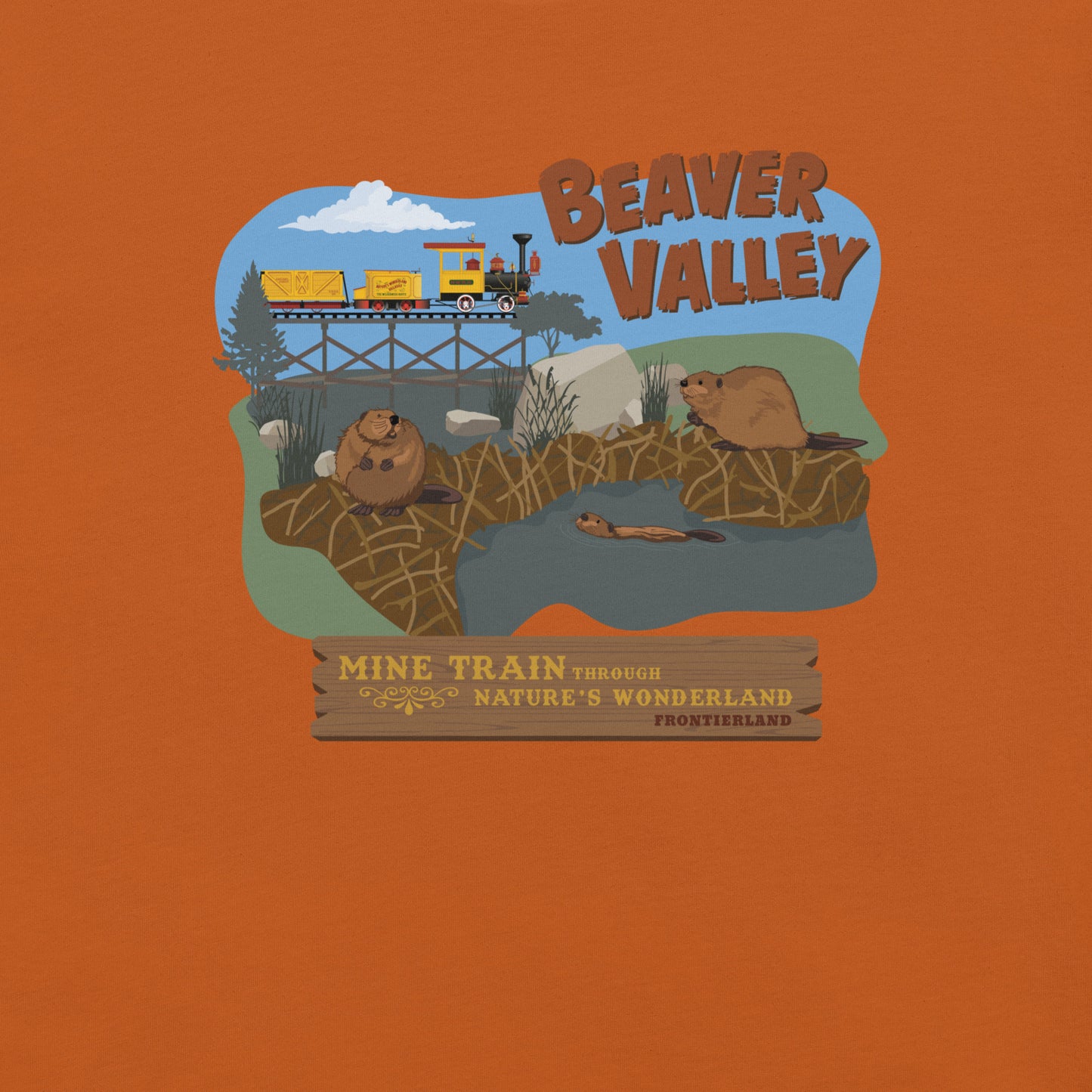 MINE TRAIN THROUGH NATURE'S WONDERLAND beaver valley T-Shirt