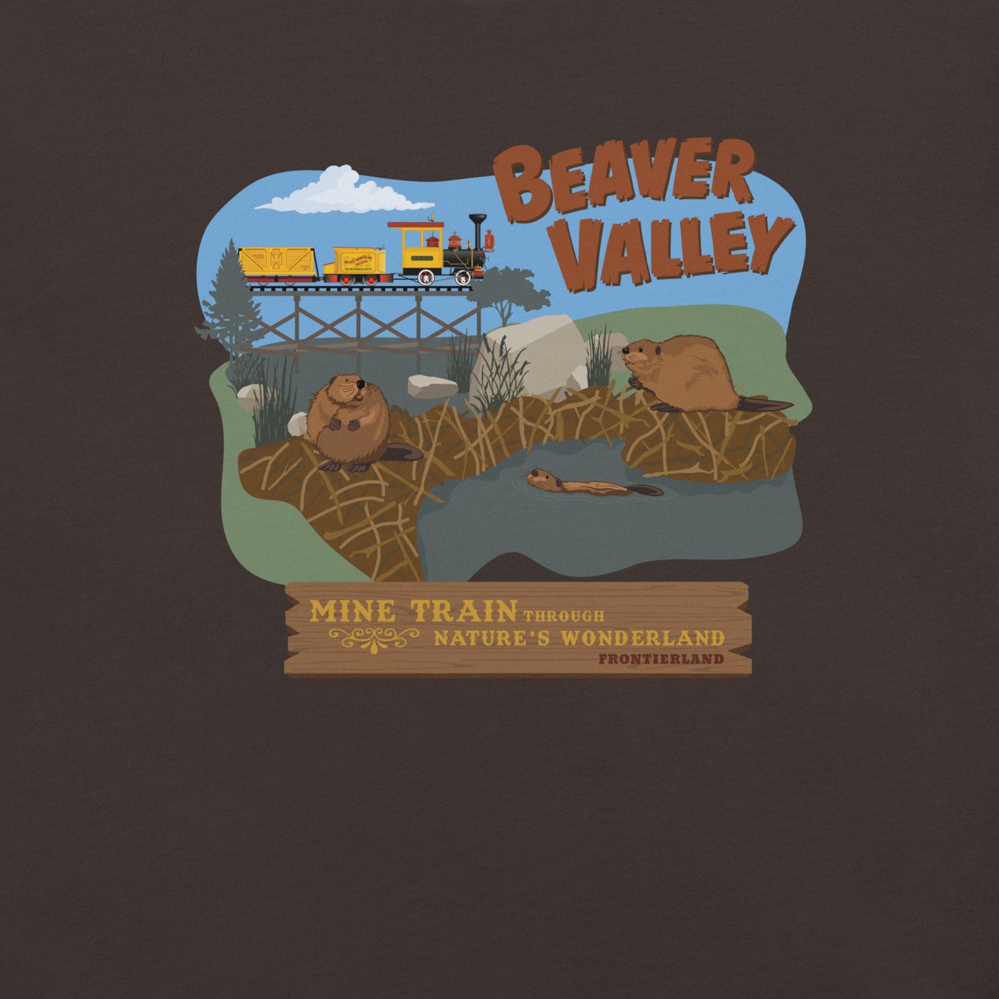MINE TRAIN THROUGH NATURE'S WONDERLAND beaver valley T-Shirt