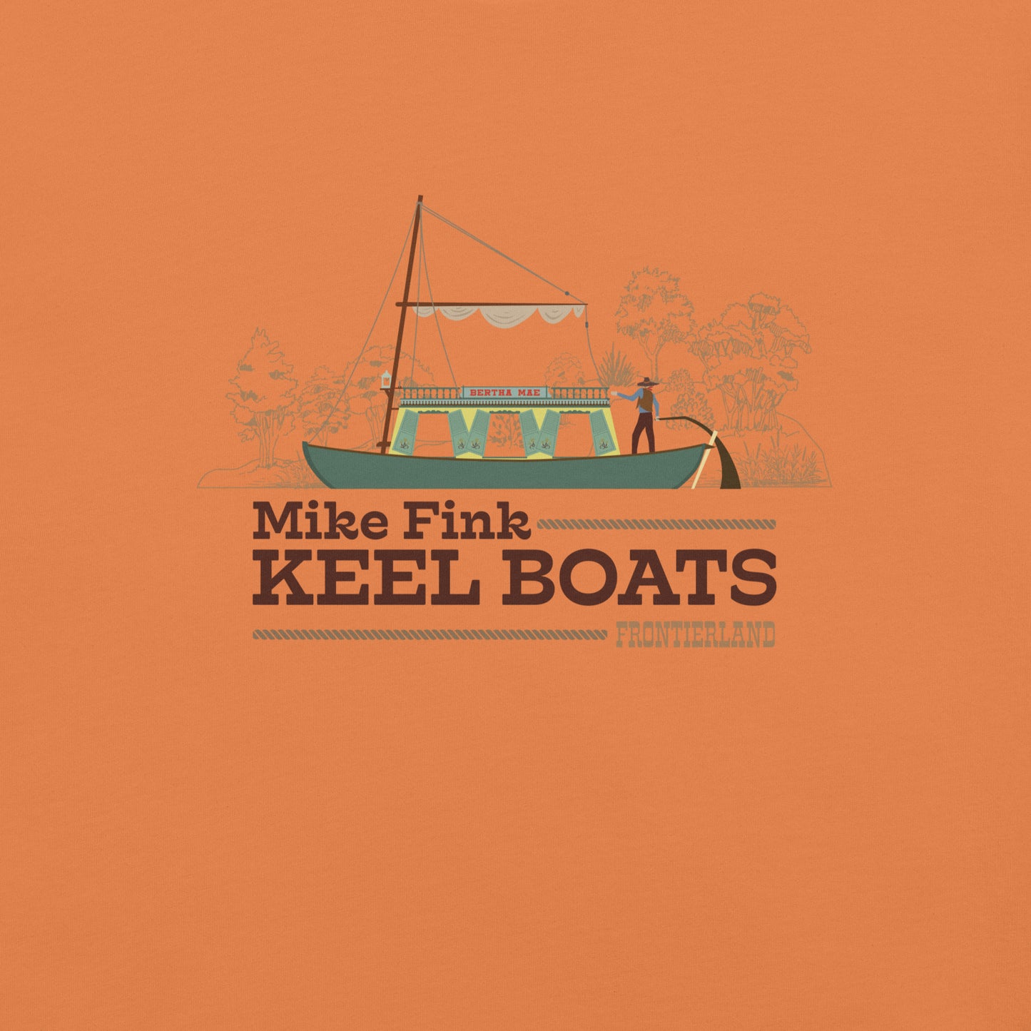 MIKE FINK KEEL BOATS scene T-Shirt
