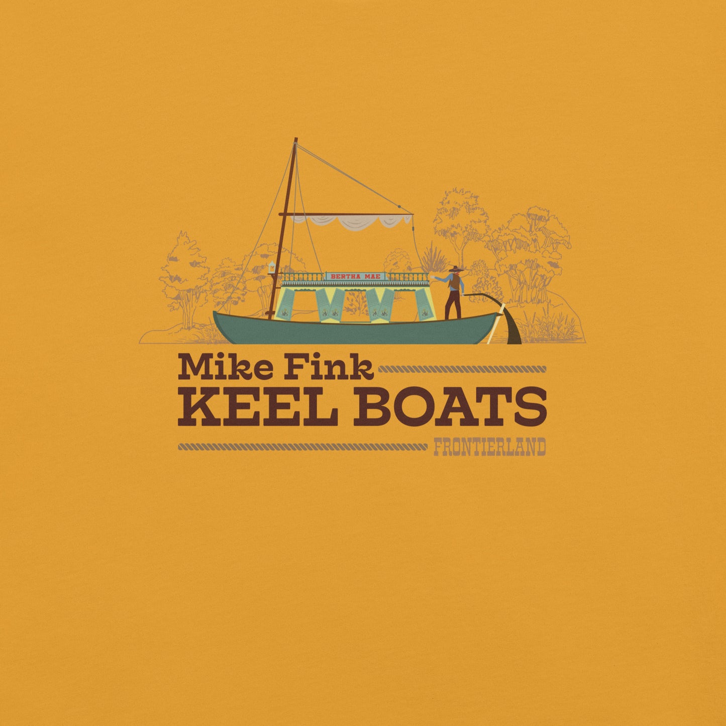 MIKE FINK KEEL BOATS scene T-Shirt