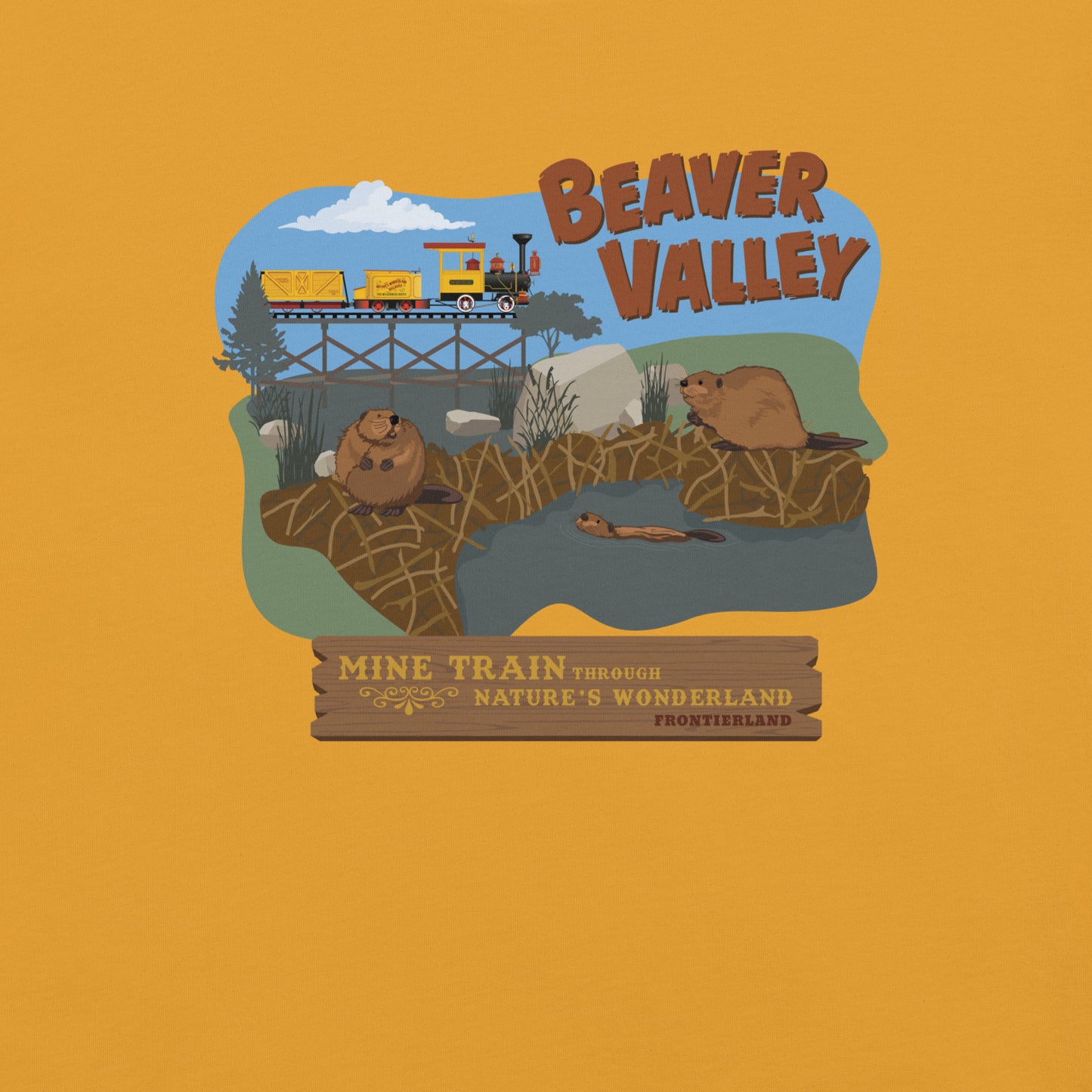 MINE TRAIN THROUGH NATURE'S WONDERLAND beaver valley T-Shirt