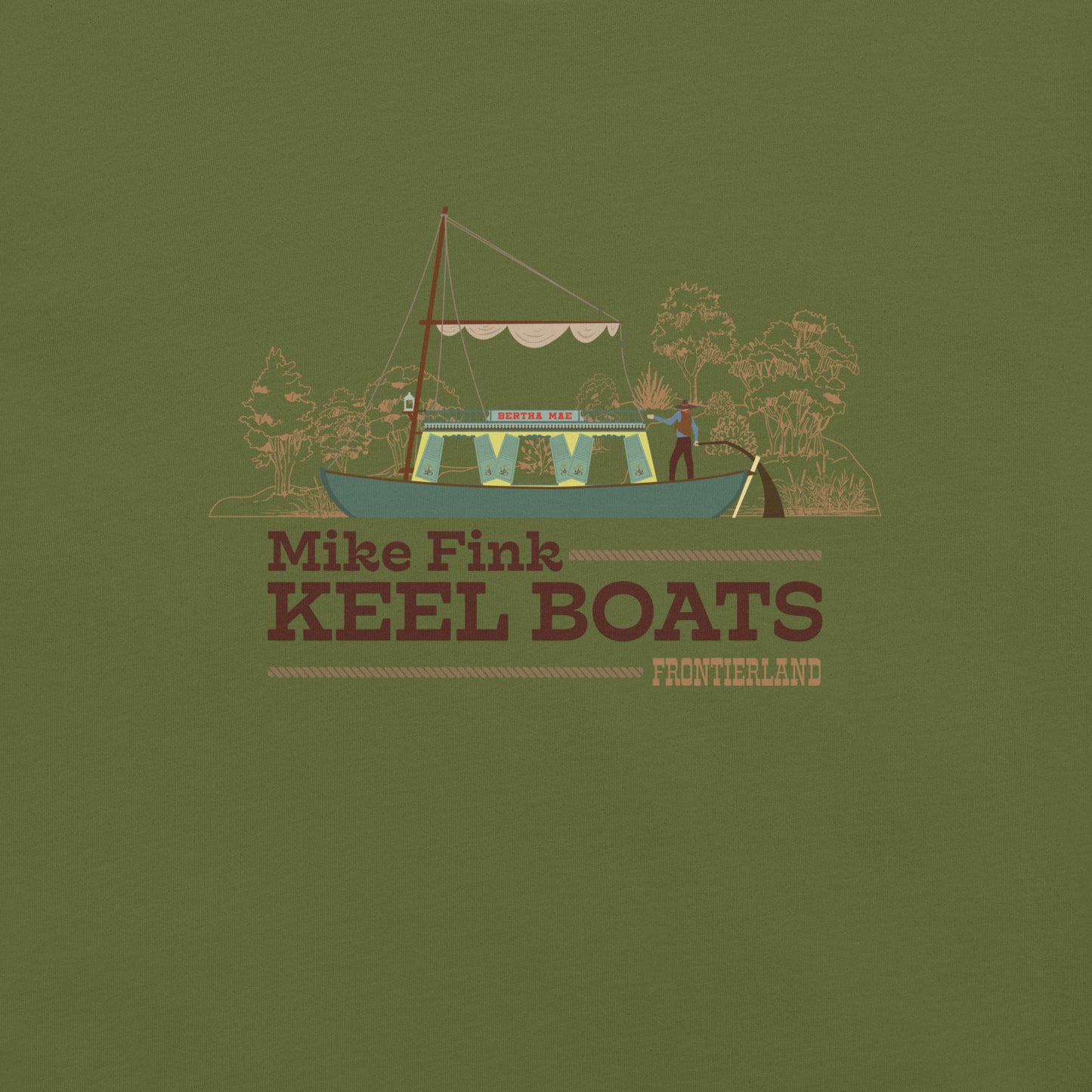 MIKE FINK KEEL BOATS scene T-Shirt