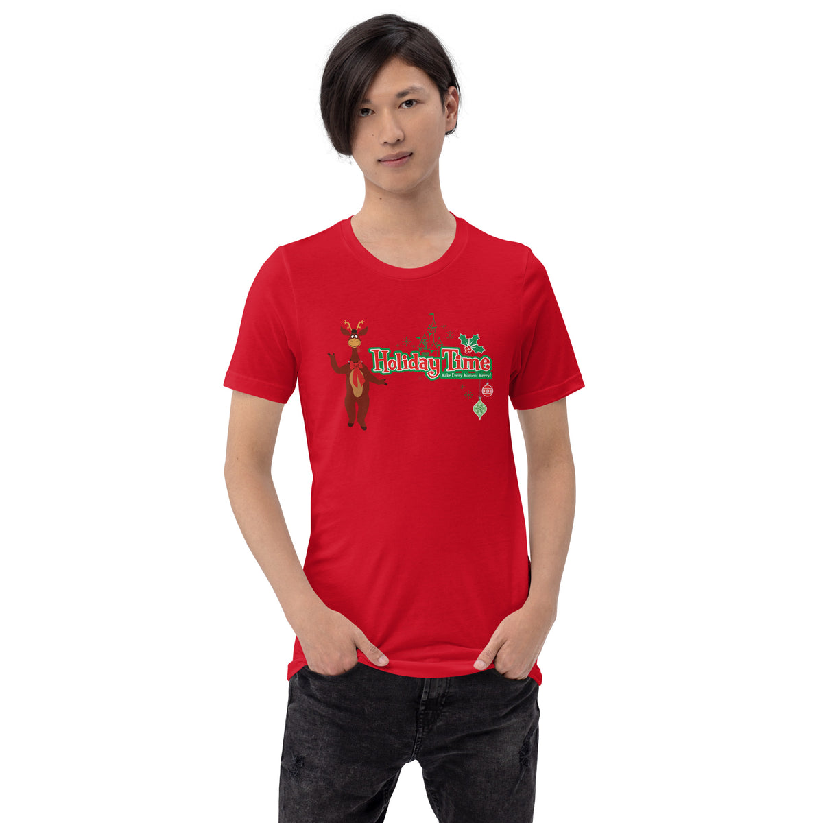 DL HOLIDAY TIME reindeer T-shirt