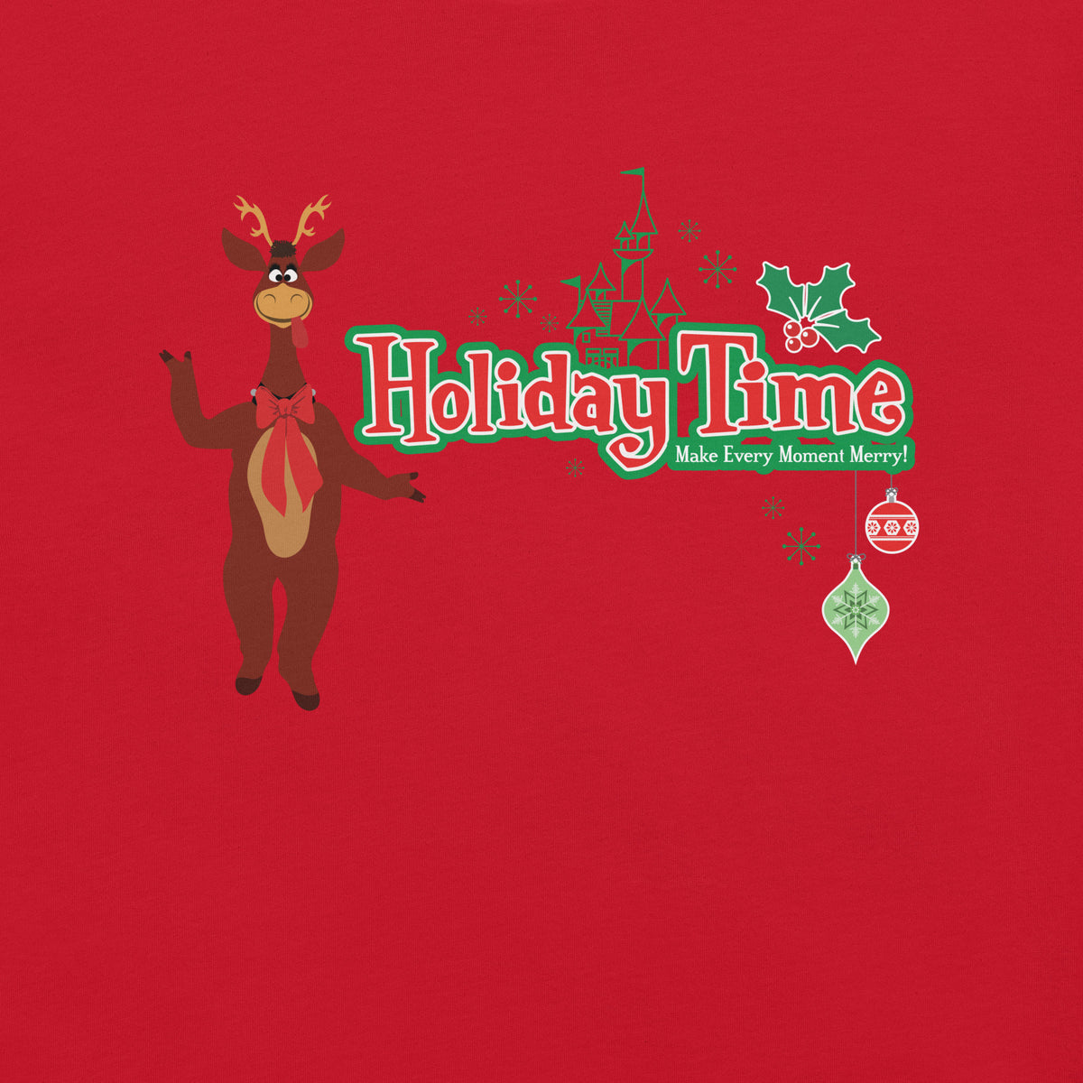 DL HOLIDAY TIME reindeer T-shirt