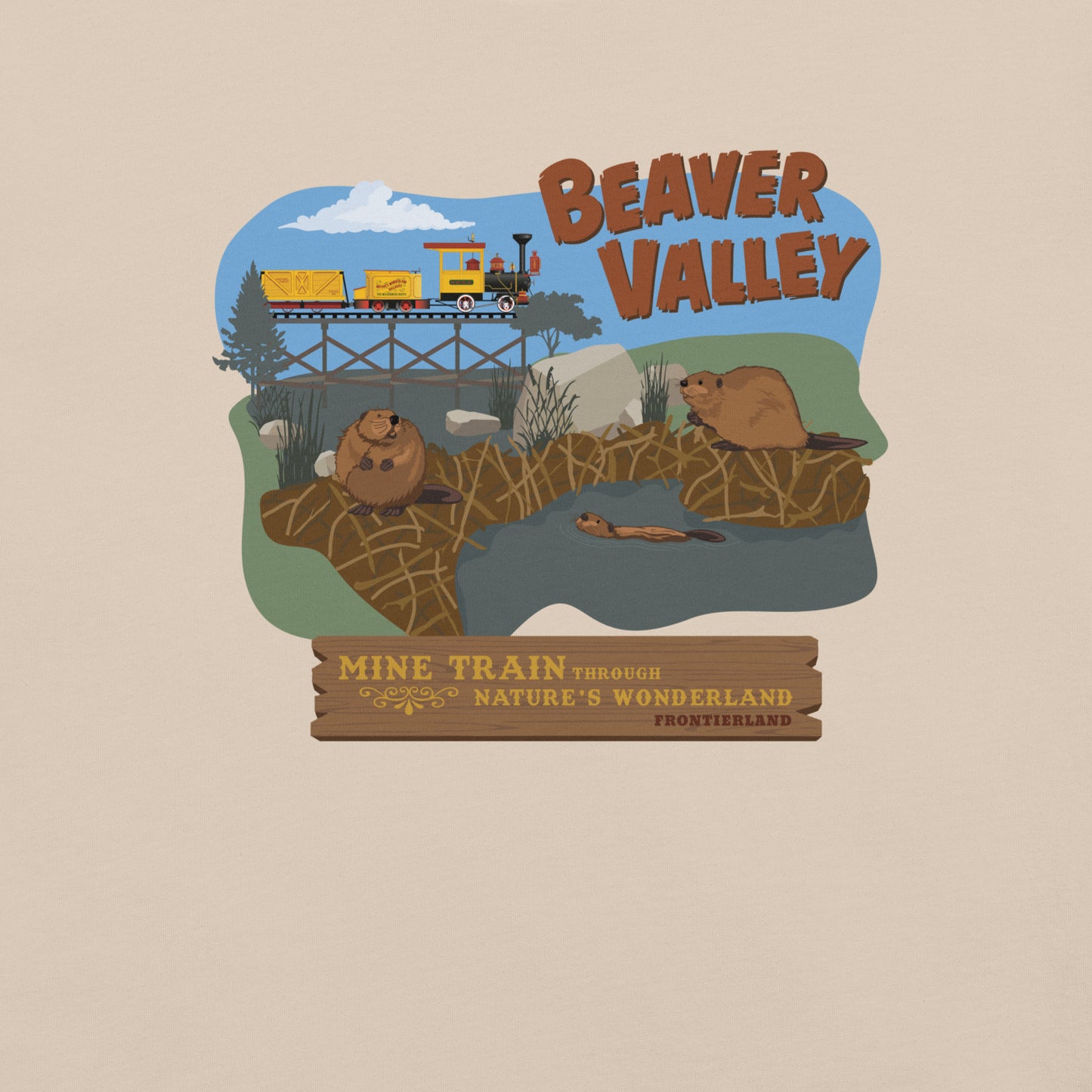 MINE TRAIN THROUGH NATURE'S WONDERLAND beaver valley T-Shirt