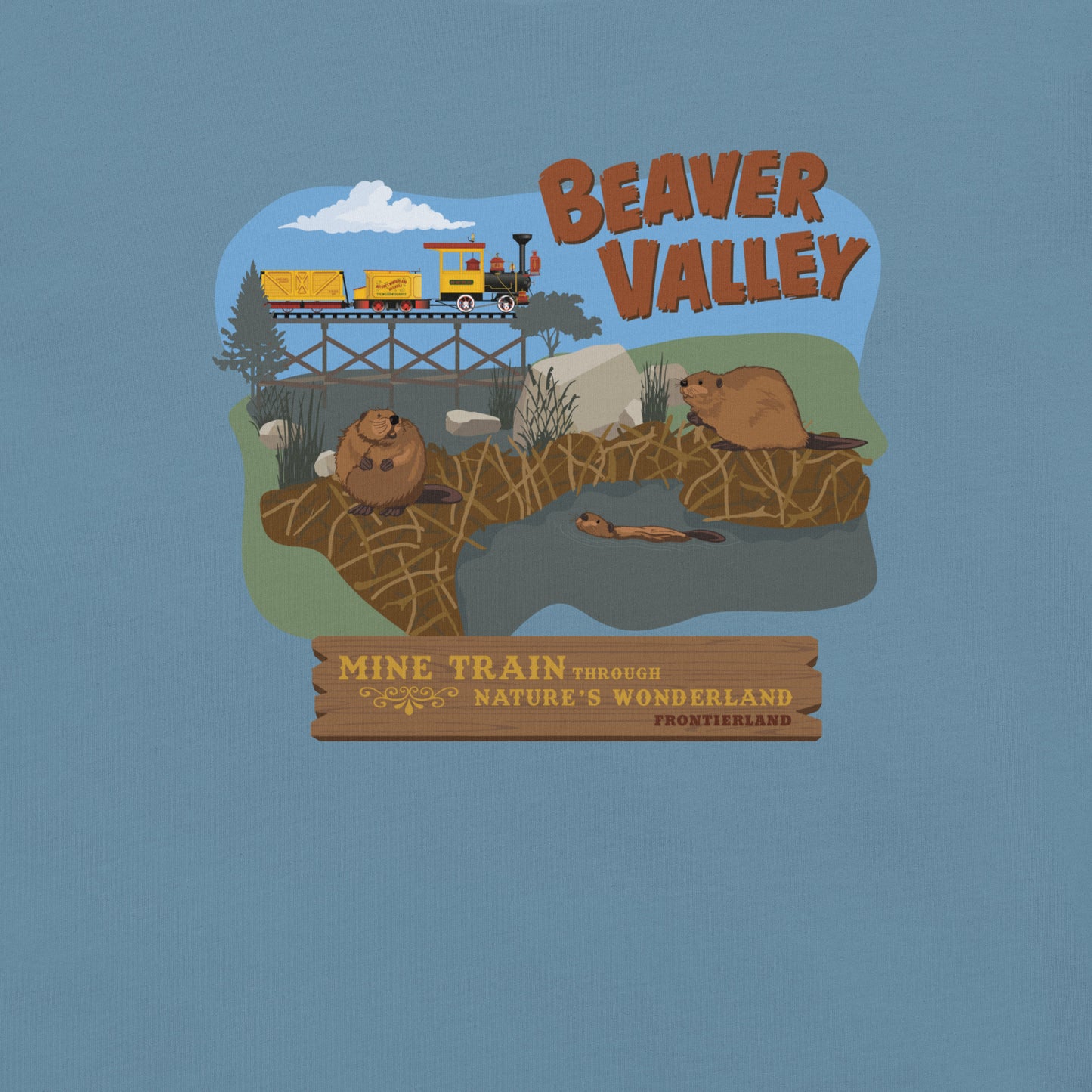 MINE TRAIN THROUGH NATURE'S WONDERLAND beaver valley T-Shirt