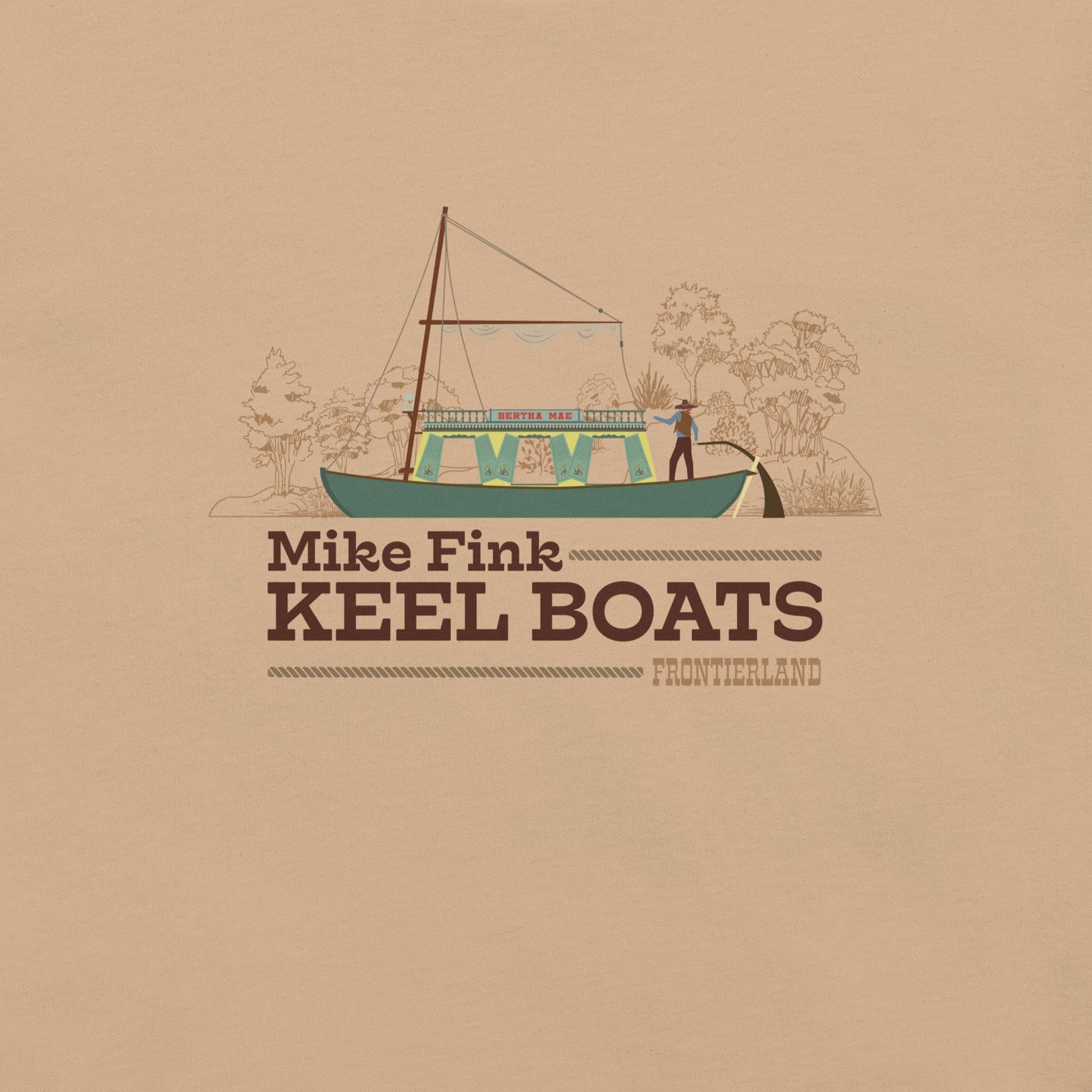 MIKE FINK KEEL BOATS scene T-Shirt
