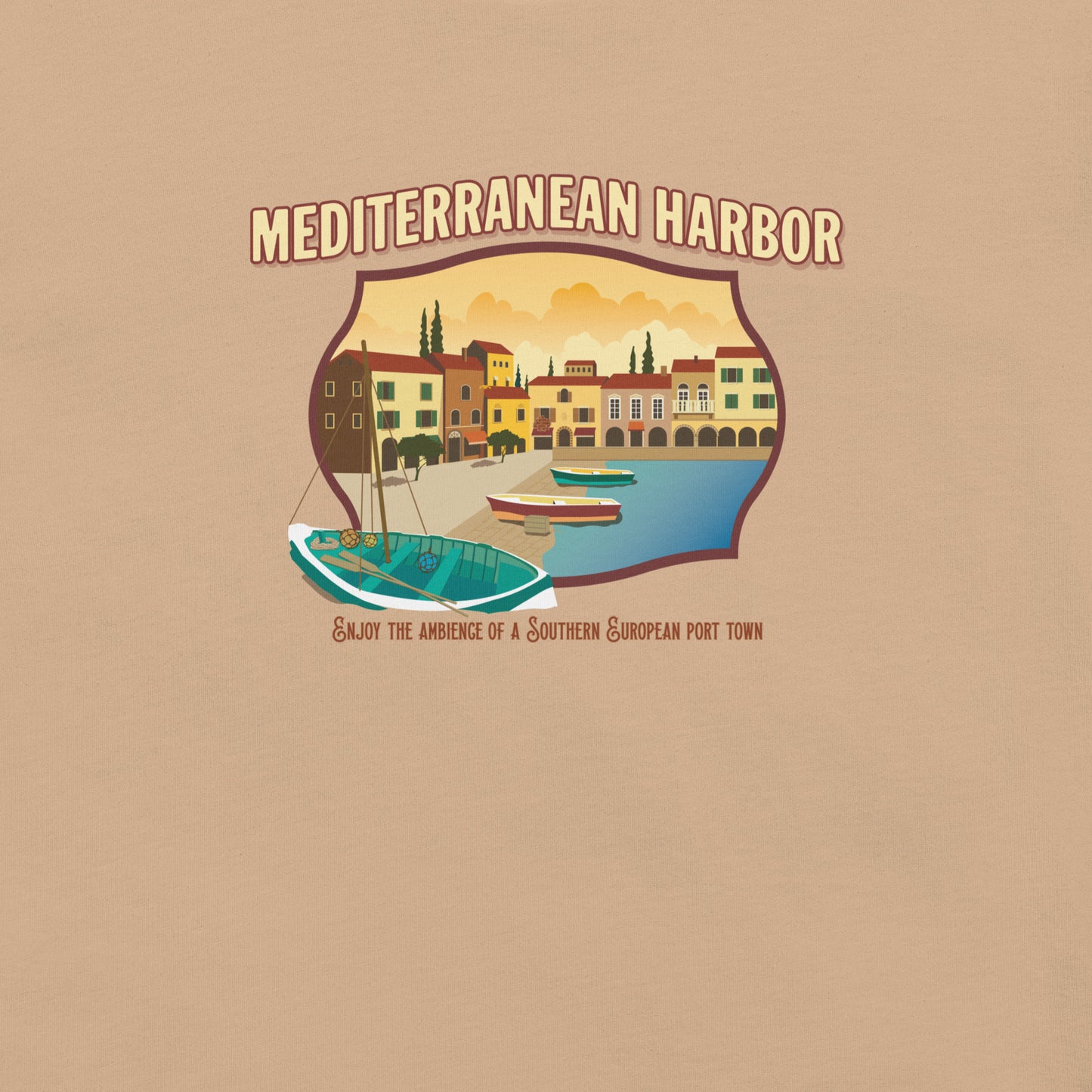 TDS MEDITERRANEAN HARBOR port title T-Shirt