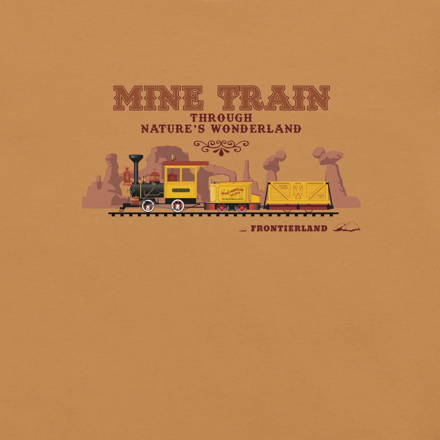 MINE TRAIN THROUGH NATURE'S WONDERLAND train T-Shirt