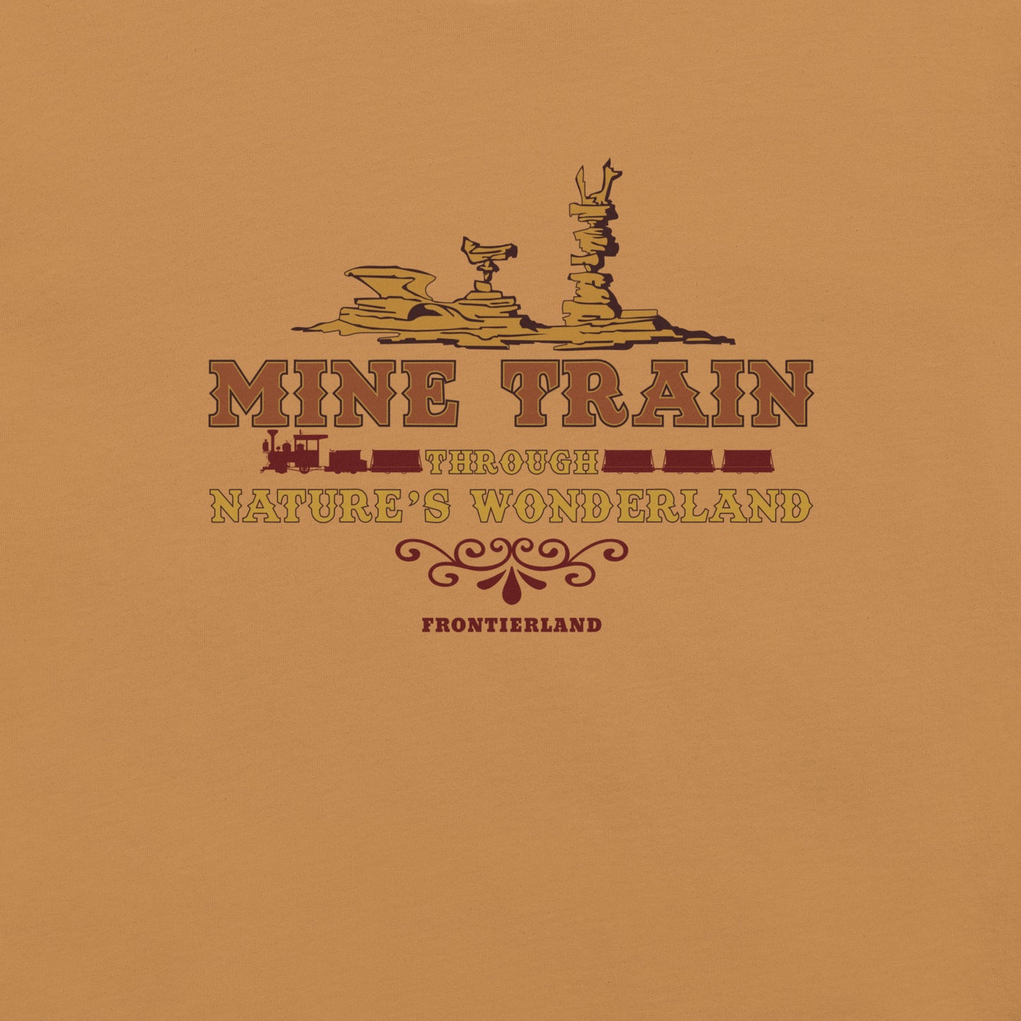 MINE TRAIN THROUGH NATURE'S WONDERLAND title T-Shirt