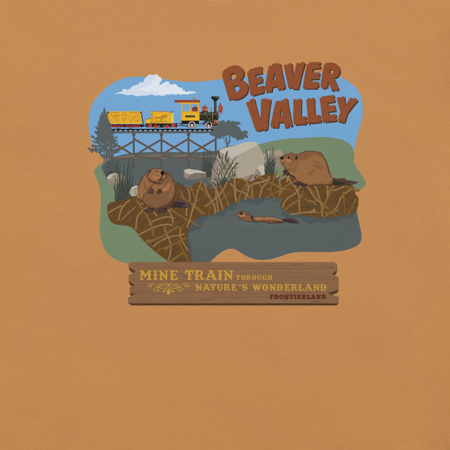 MINE TRAIN THROUGH NATURE'S WONDERLAND beaver valley T-Shirt