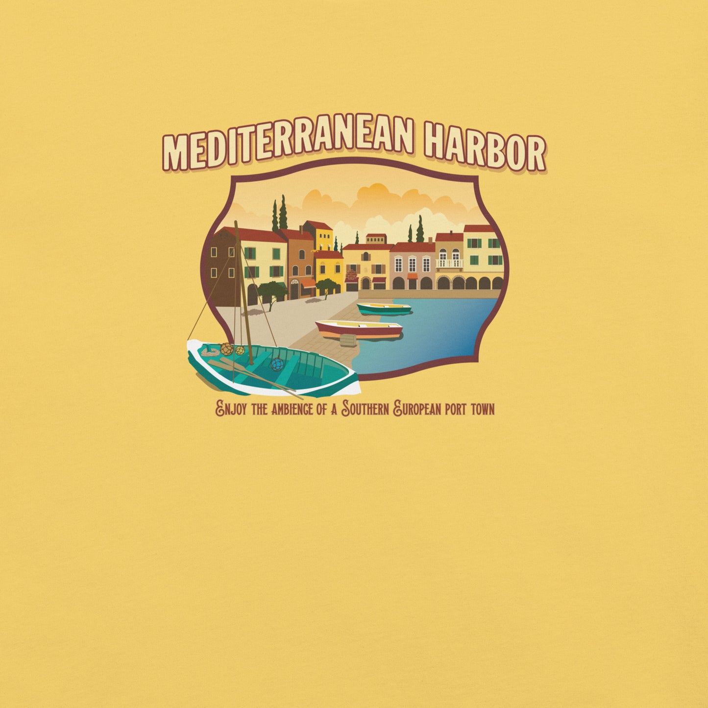 TDS MEDITERRANEAN HARBOR port title T-Shirt