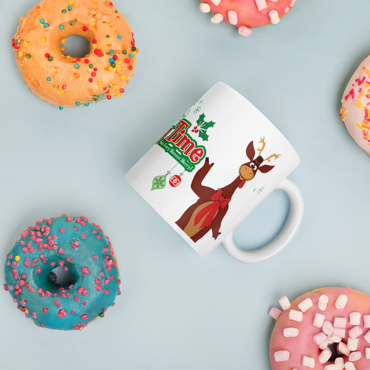 DL HOLIDAY TIME reindeer Mug