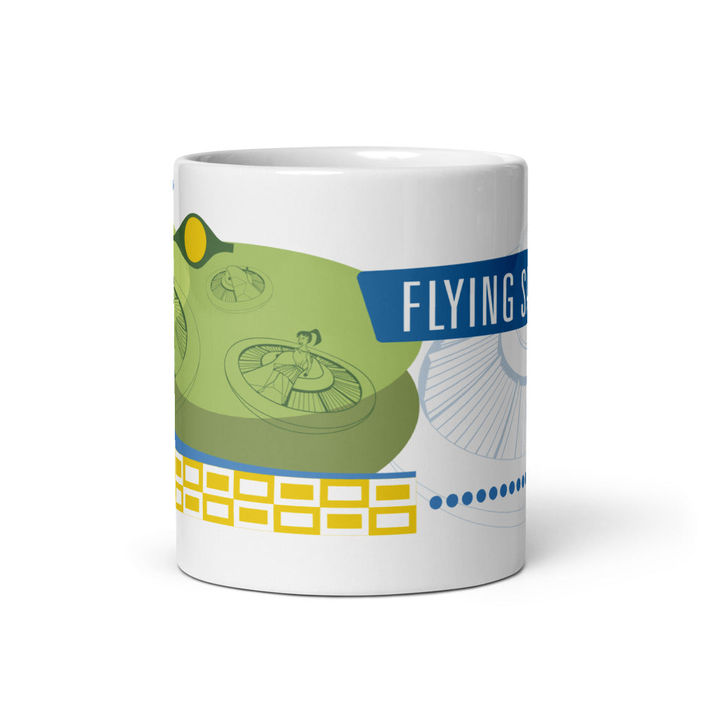 FLYING SAUCERS scene Mugs (3 sizes)