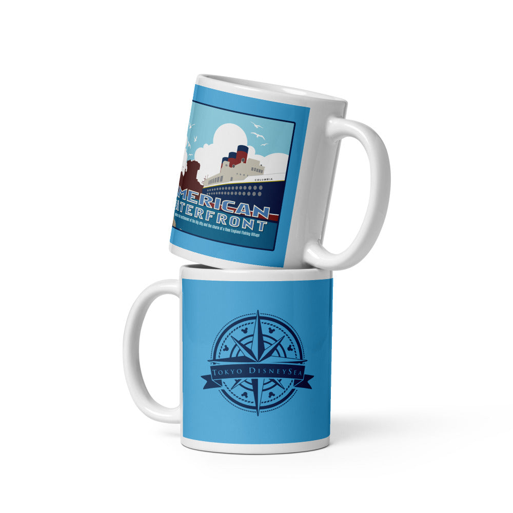 TDS AMERICAN WATERFRONT port title Mugs (3 sizes)