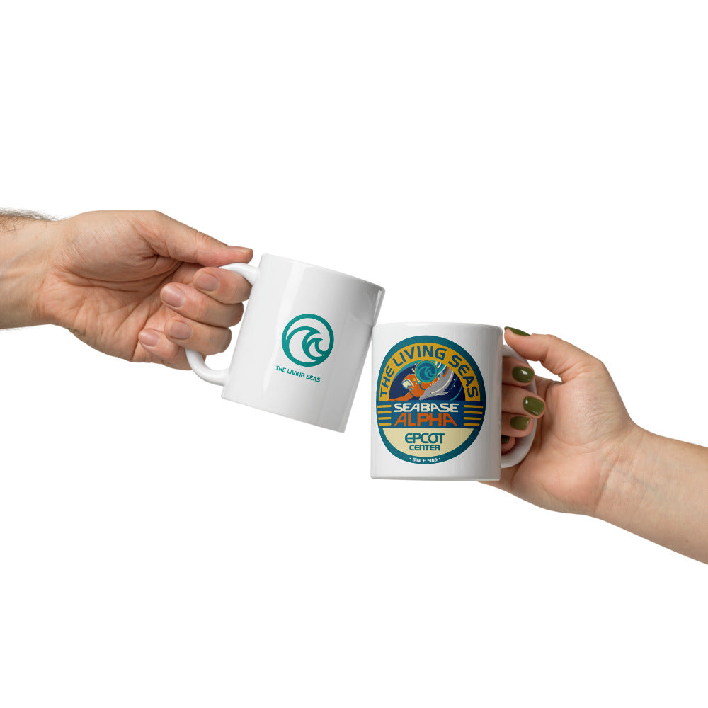 THE LIVING SEAS seabase alpha Mugs (3 sizes)