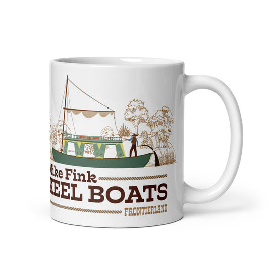MIKE FINK KEEL BOATS scene Mugs (3 sizes)