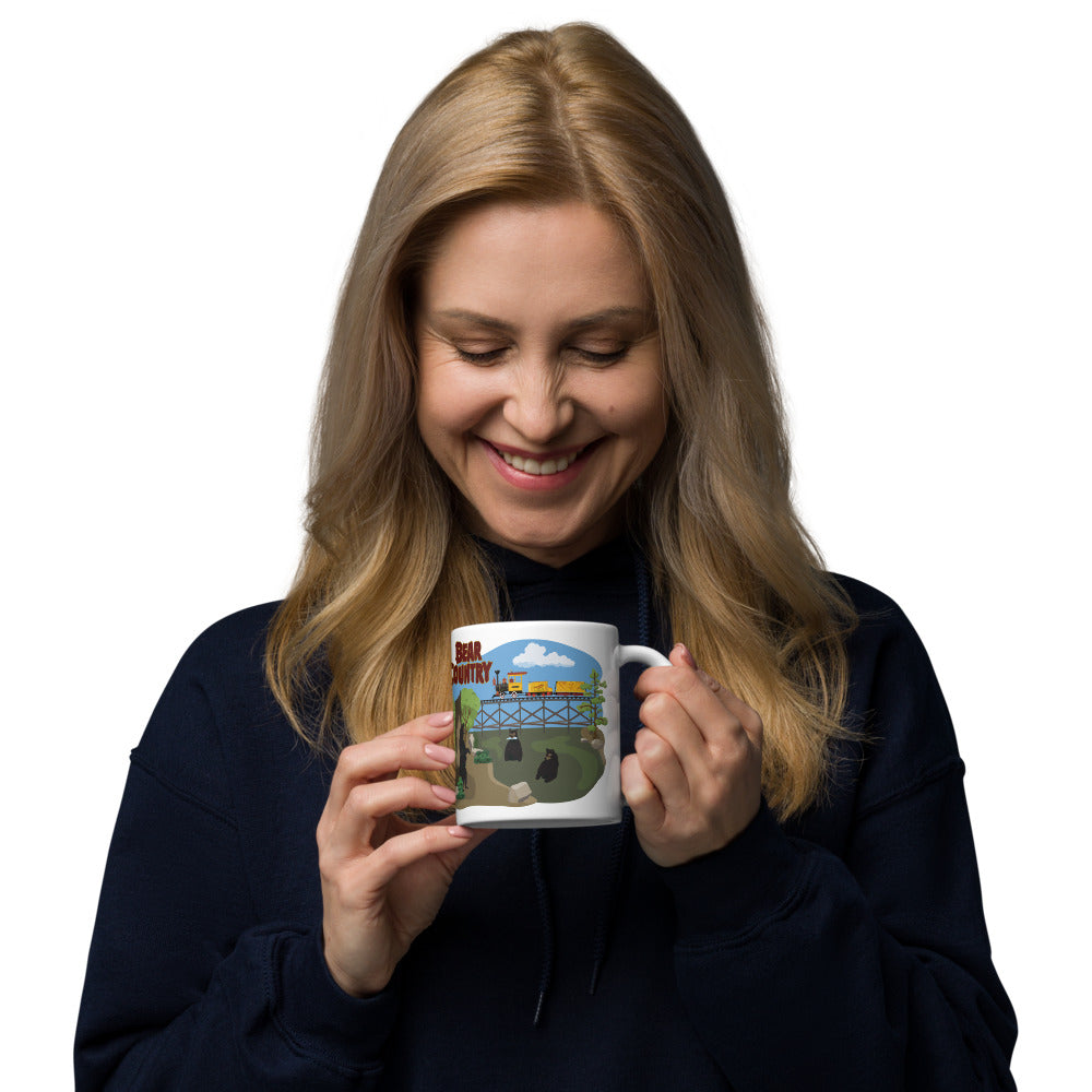 MINE TRAIN THROUGH NATURE'S WONDERLAND bear country Mugs (3 sizes)