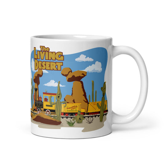 MINE TRAIN THROUGH NATURE'S WONDERLAND living desert Mugs (3 sizes)