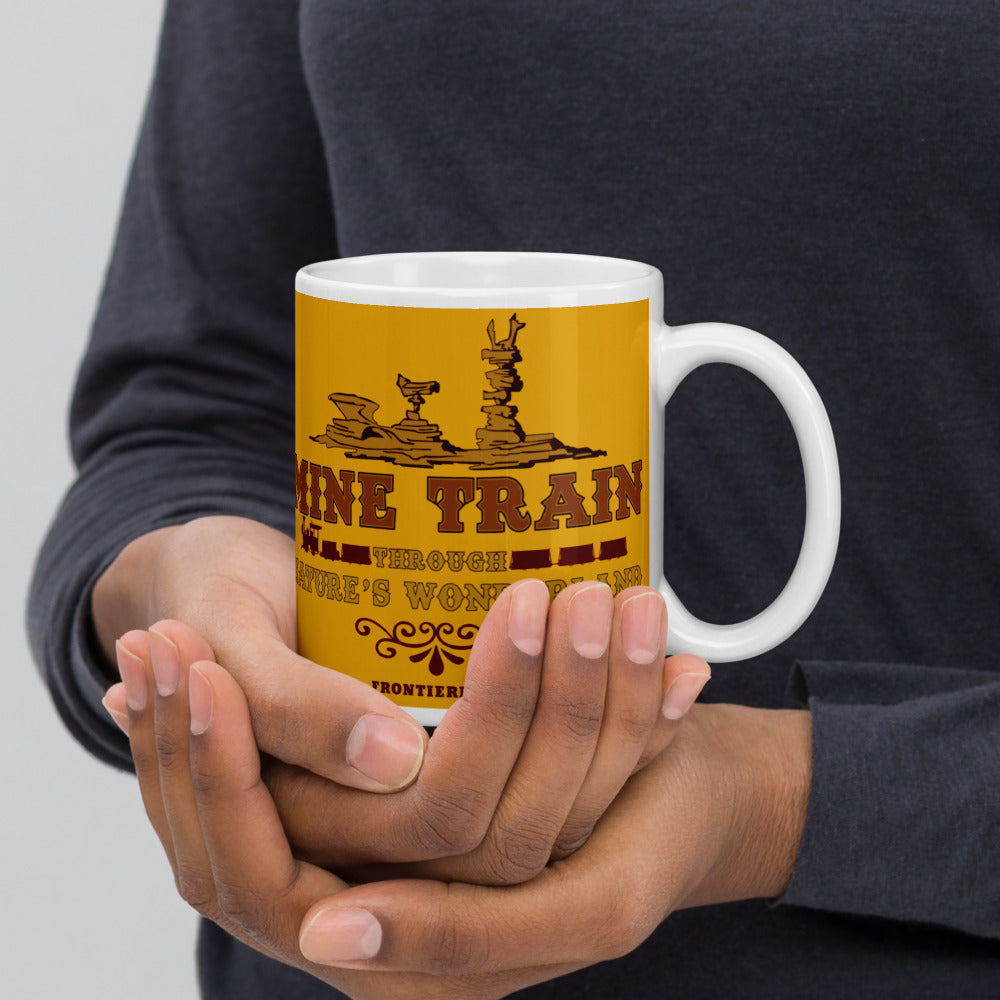 MINE TRAIN THROUGH NATURE'S WONDERLAND title Mugs (3 sizes)