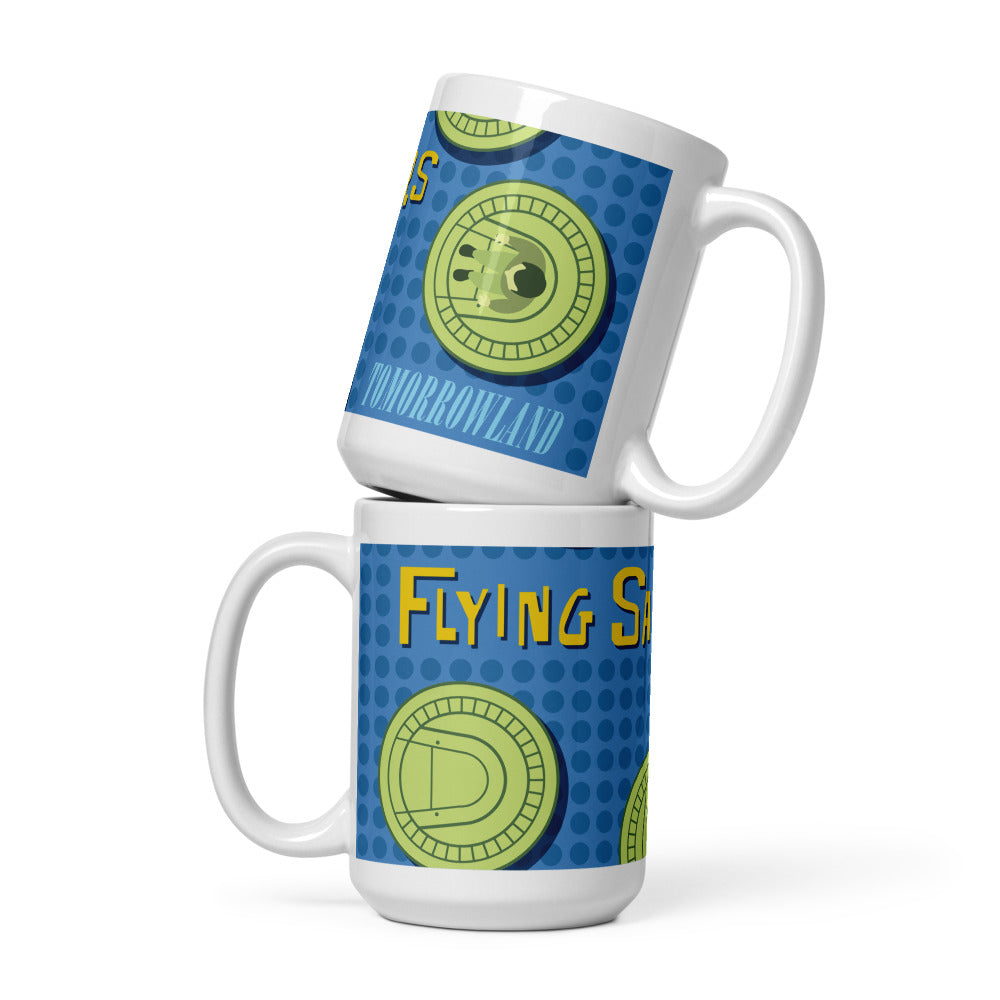FLYING SAUCERS grid Mugs (3 sizes)