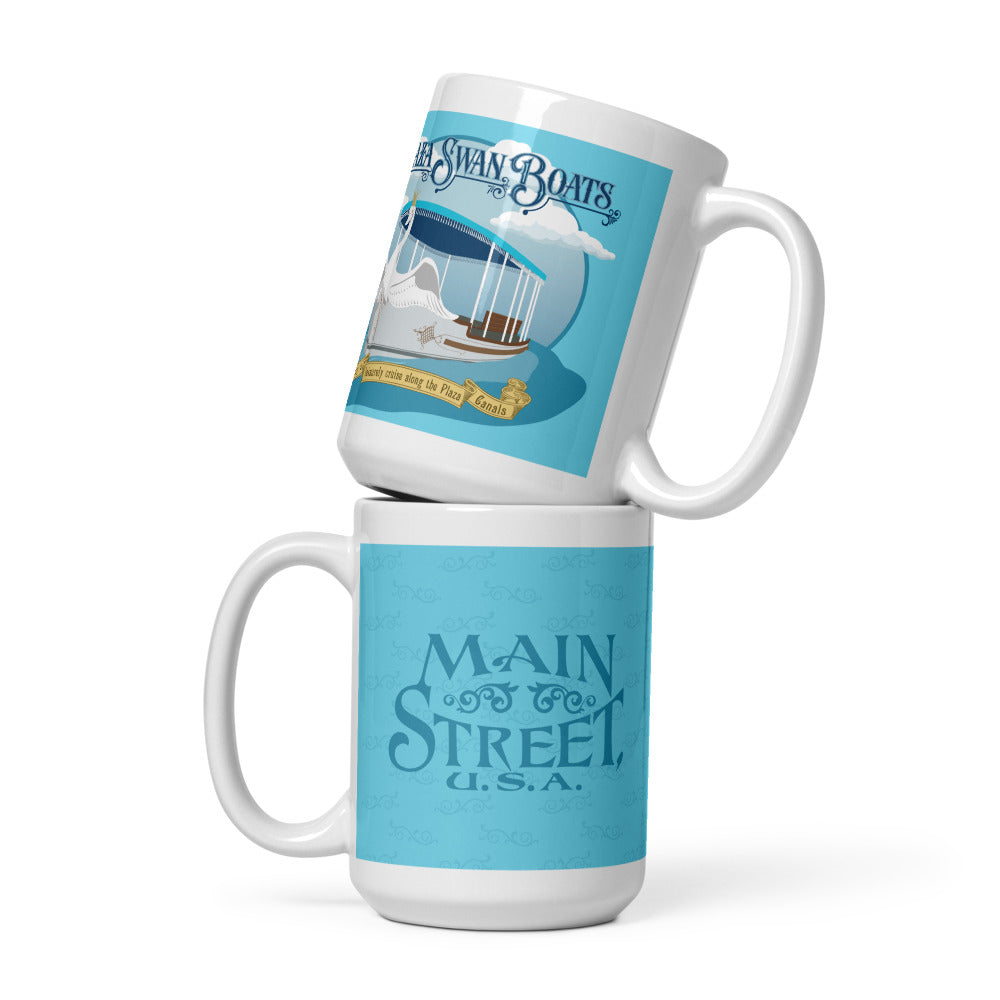 MK MAIN STREET plaza swan boats Mugs (3 sizes)