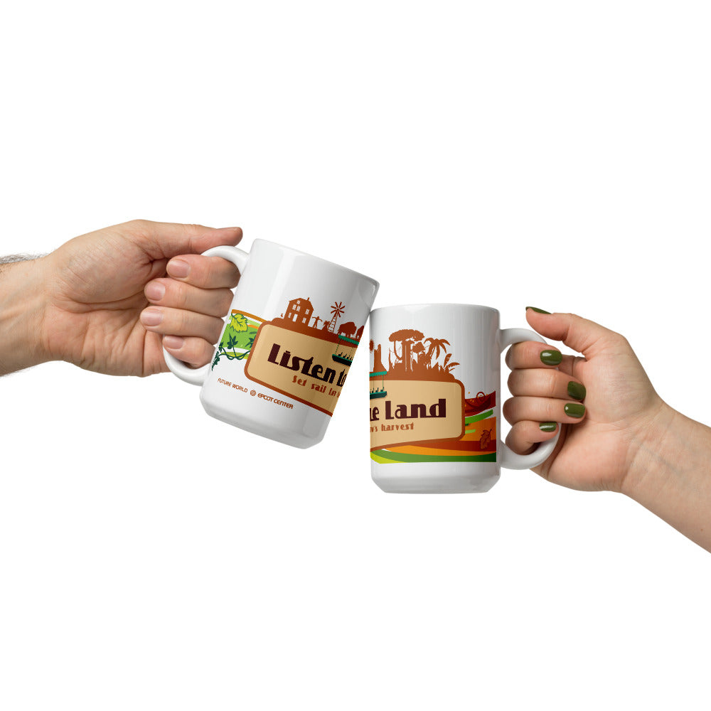 THE LAND listen to the land Mugs (3 sizes)