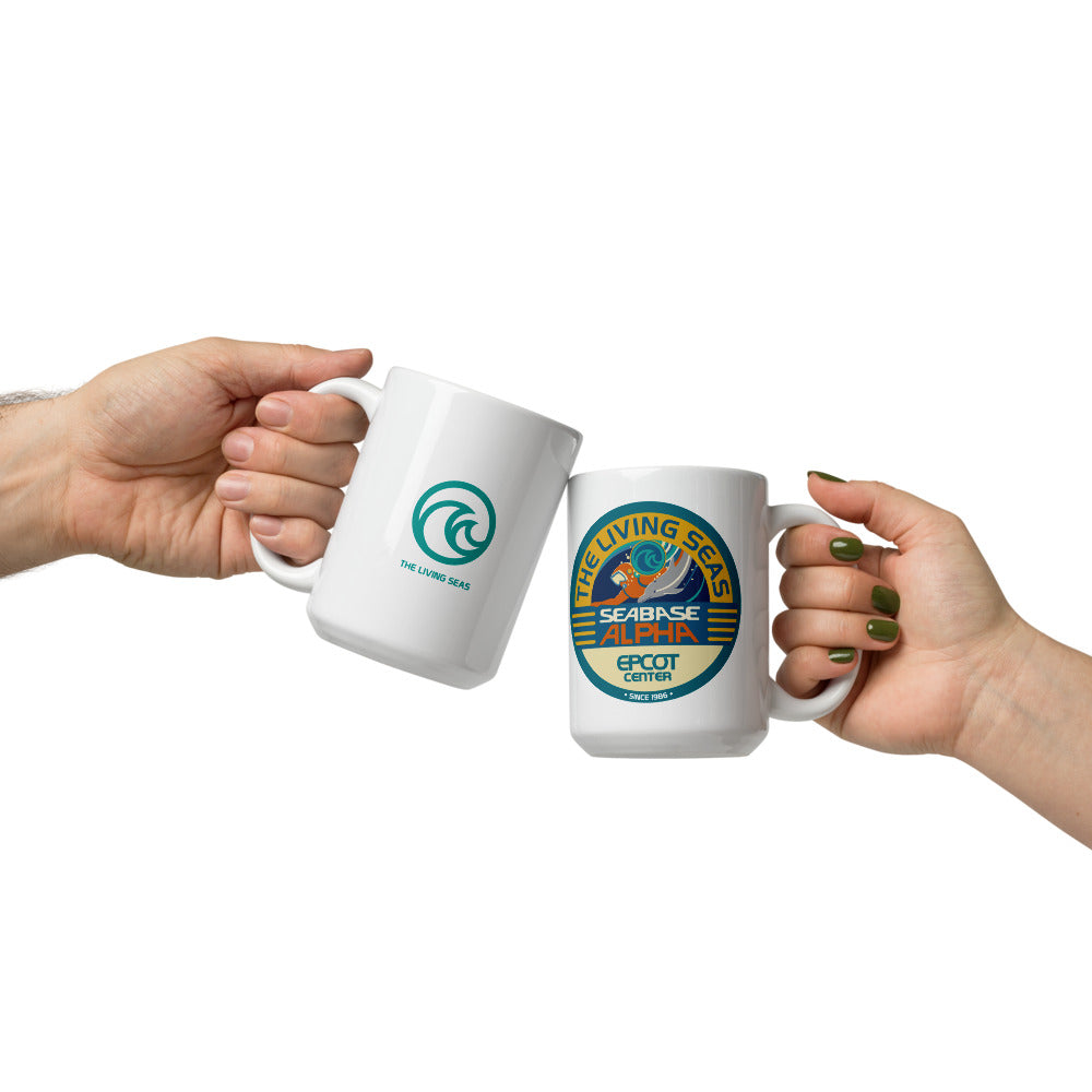 THE LIVING SEAS seabase alpha Mugs (3 sizes)