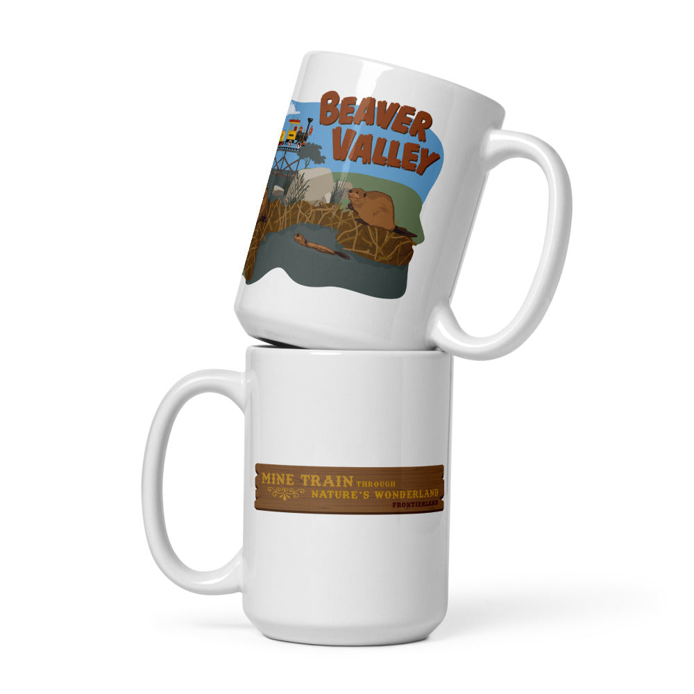 MINE TRAIN THROUGH NATURE'S WONDERLAND beaver valley Mugs (3 sizes)