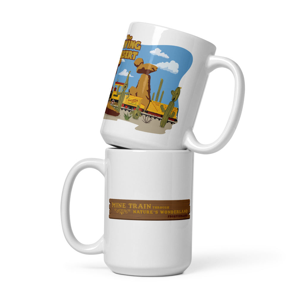 MINE TRAIN THROUGH NATURE'S WONDERLAND living desert Mugs (3 sizes)