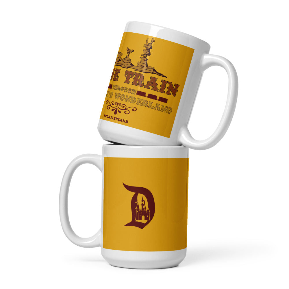 MINE TRAIN THROUGH NATURE'S WONDERLAND title Mugs (3 sizes)