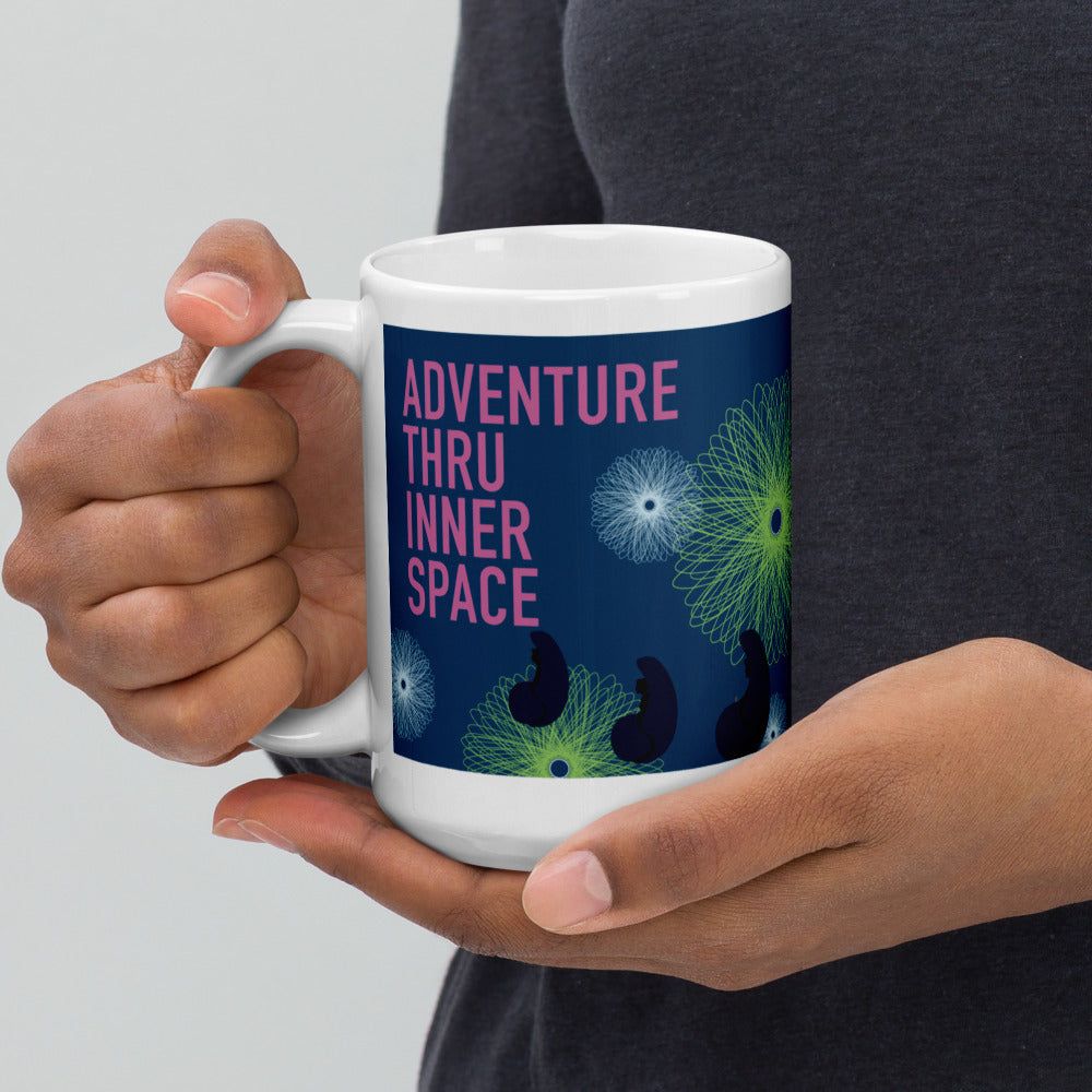 ADVENTURE THRU INNER SPACE poster Mugs (3 sizes)