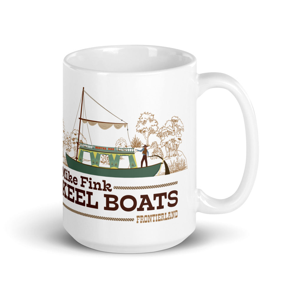 MIKE FINK KEEL BOATS scene Mugs (3 sizes)