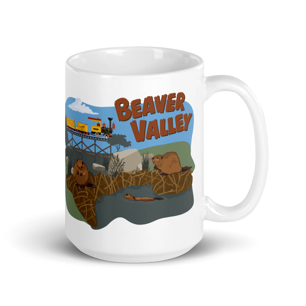 MINE TRAIN THROUGH NATURE'S WONDERLAND beaver valley Mugs (3 sizes)
