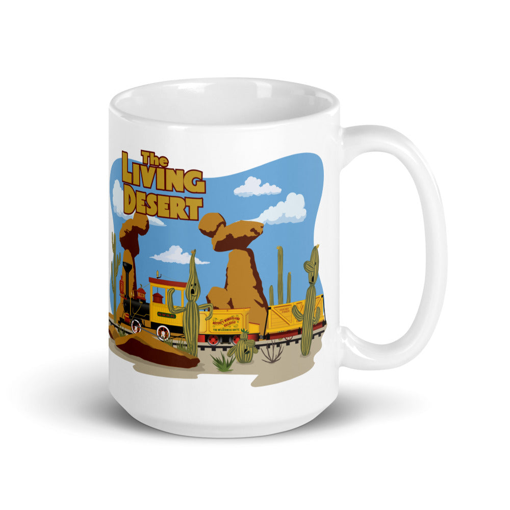 MINE TRAIN THROUGH NATURE'S WONDERLAND living desert Mugs (3 sizes)